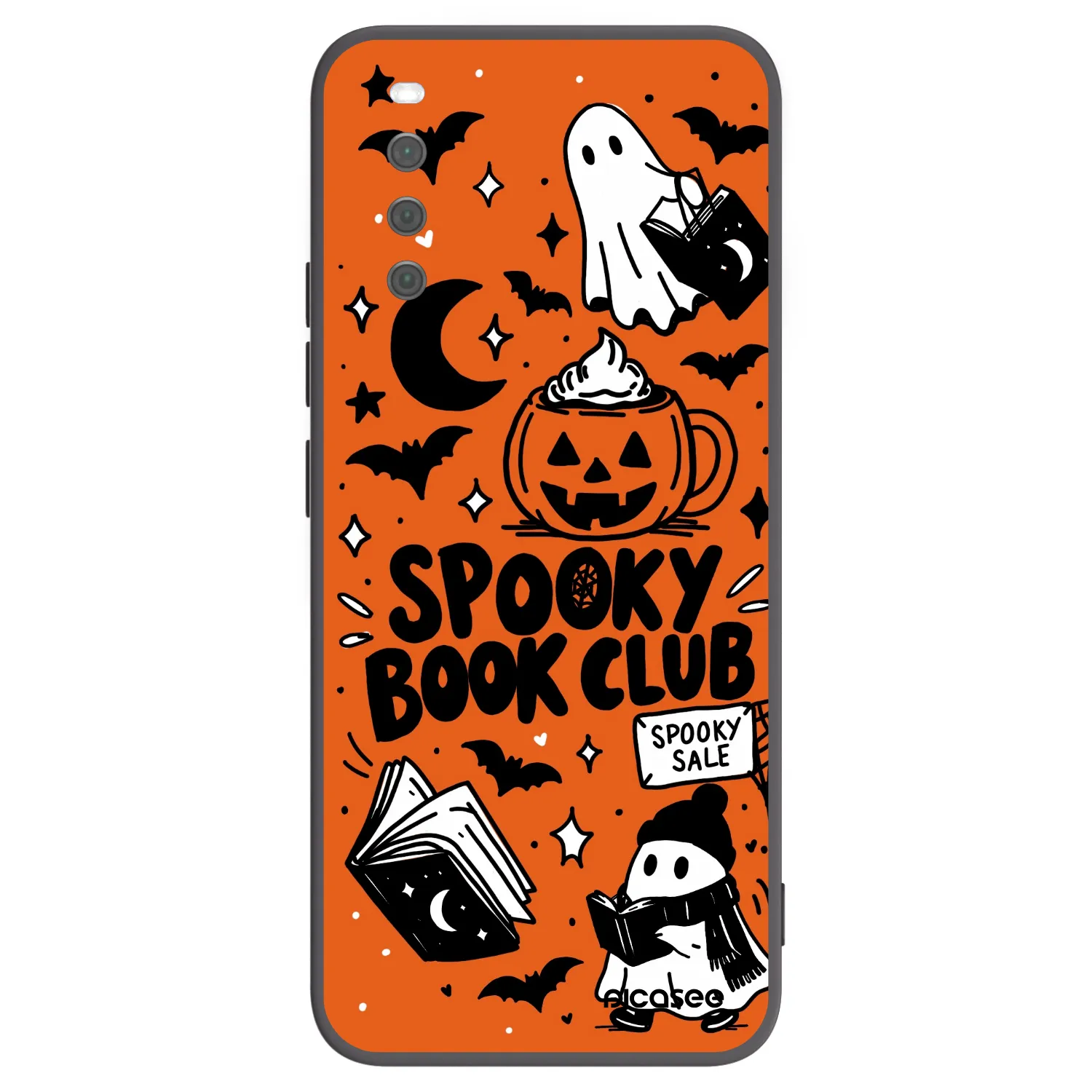 Picasee silikonowe czarne etui na Sony Xperia 10 III - Spooky book club