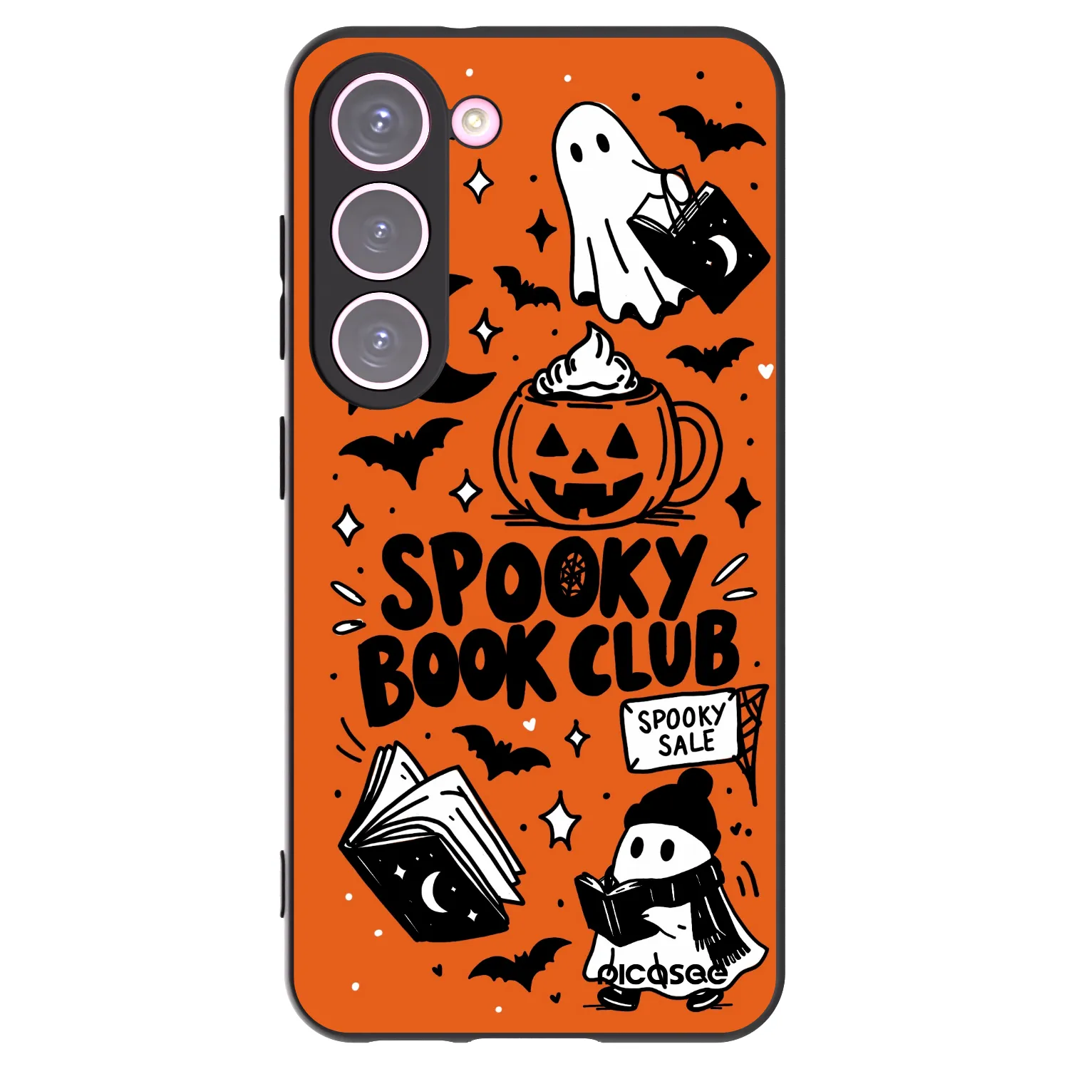 Picasee silikonowe czarne etui na Samsung Galaxy S23 5G - Spooky book club