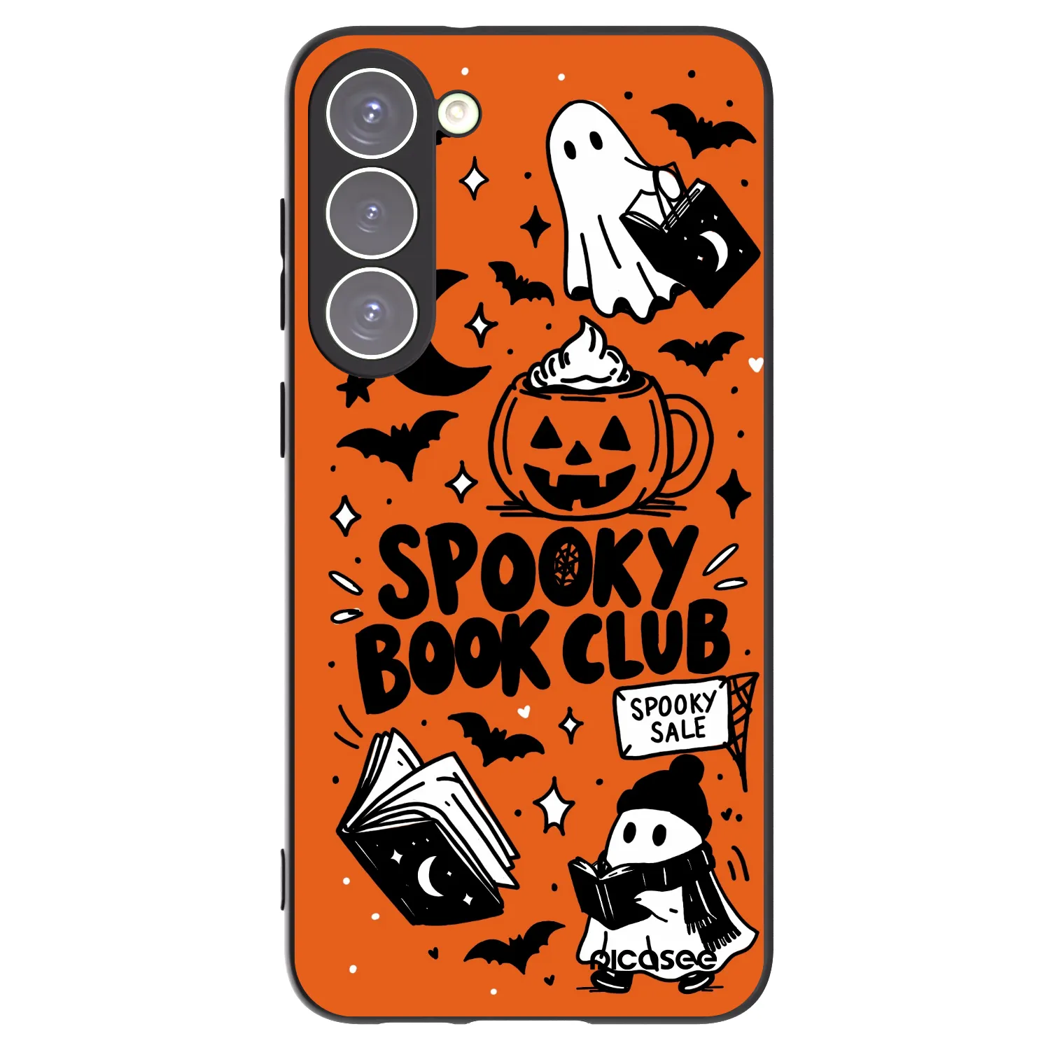 Picasee silikonowe czarne etui na Samsung Galaxy S23+ 5G - Spooky book club