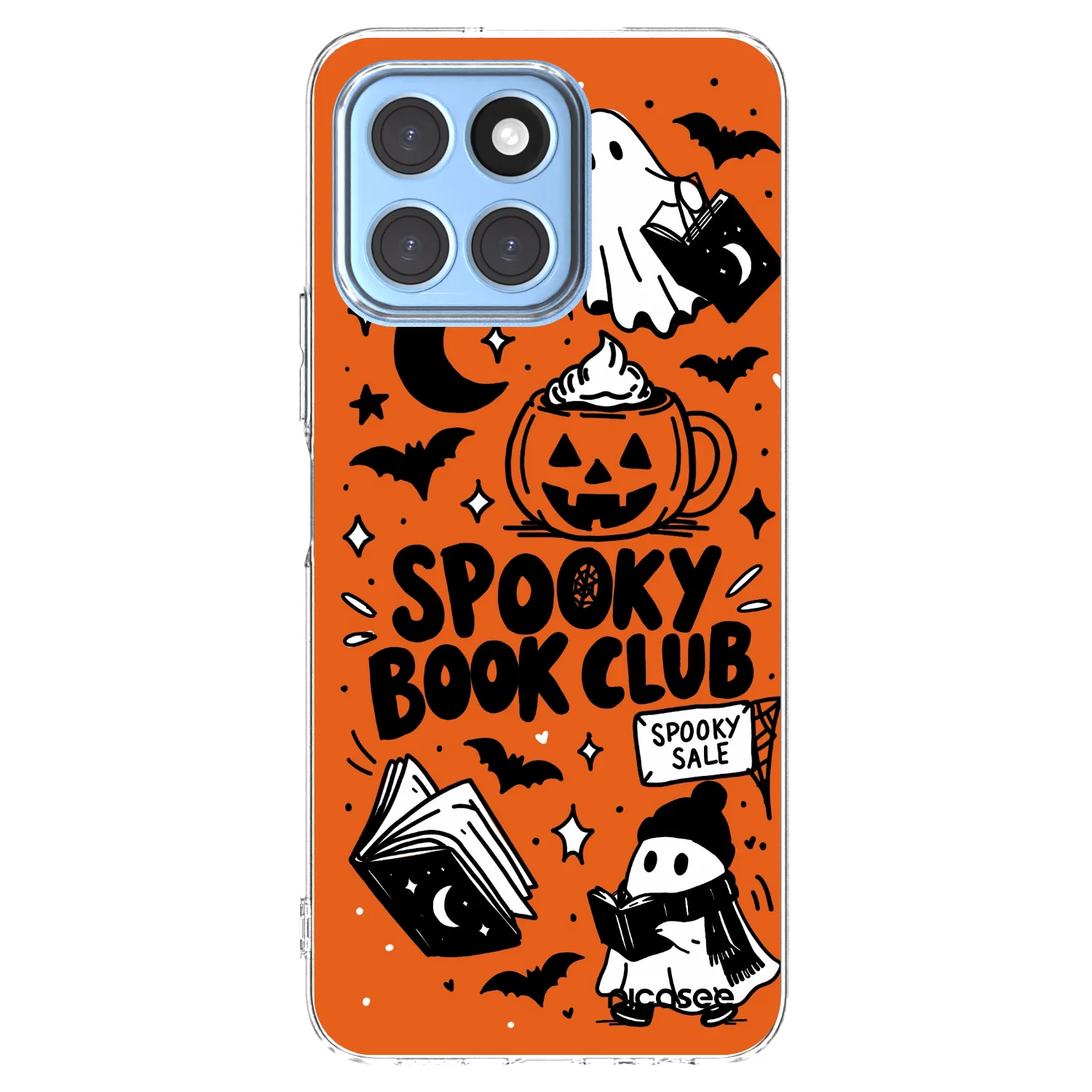 Picasee silikonowe przeźroczyste etui na Honor X6 - Spooky book club