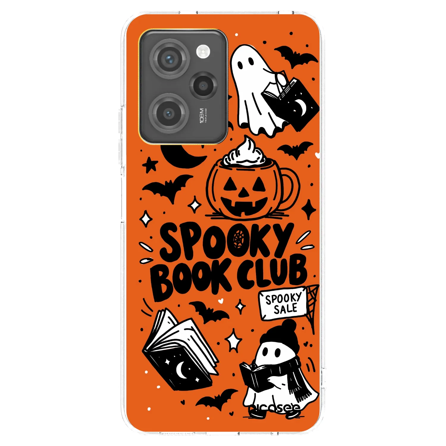 Picasee silikonowe przeźroczyste etui na Xiaomi Poco X5 Pro - Spooky book club