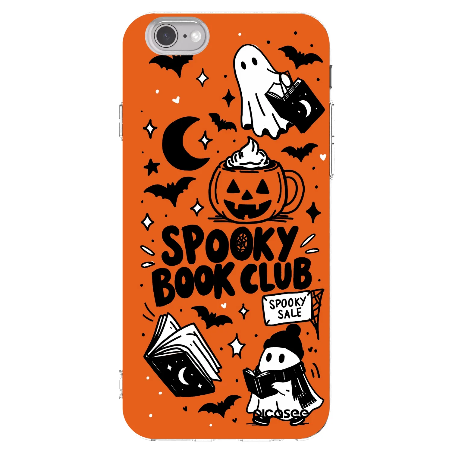 Picasee silikonowe przeźroczyste etui na Apple iPhone 6/6S - Spooky book club