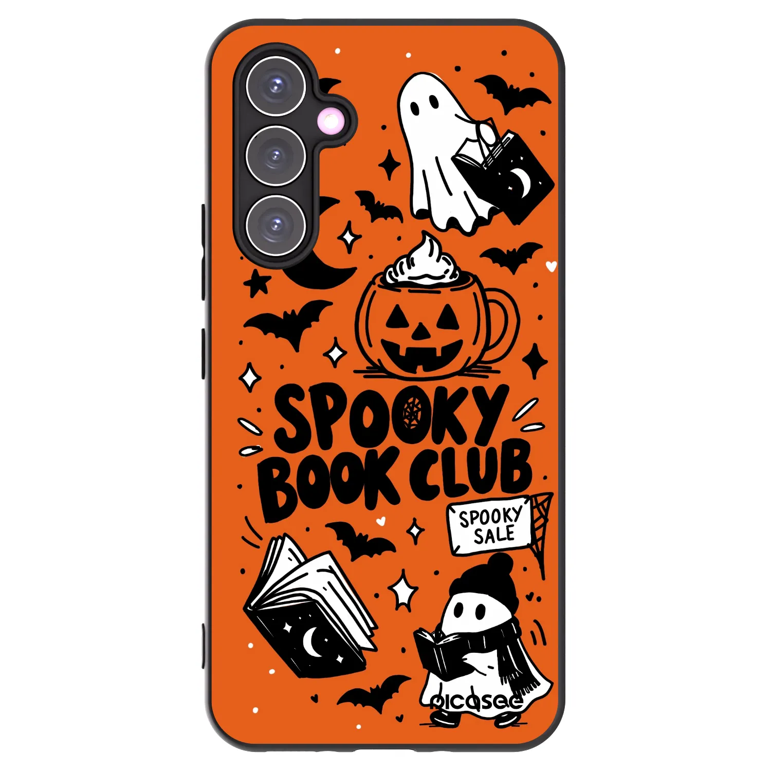Picasee silikonowe czarne etui na Samsung Galaxy A54 5G A546B - Spooky book club