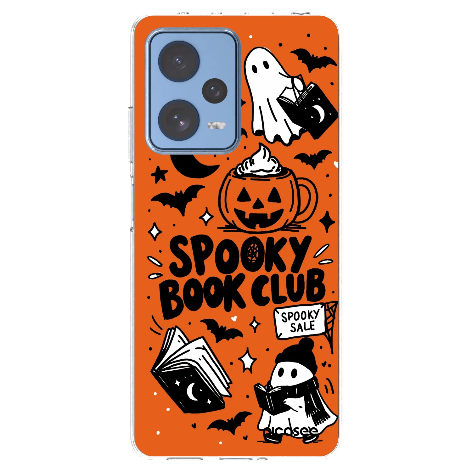 Picasee silikonowe przeźroczyste etui na Xiaomi Redmi Note 12 Pro 5G - Spooky book club