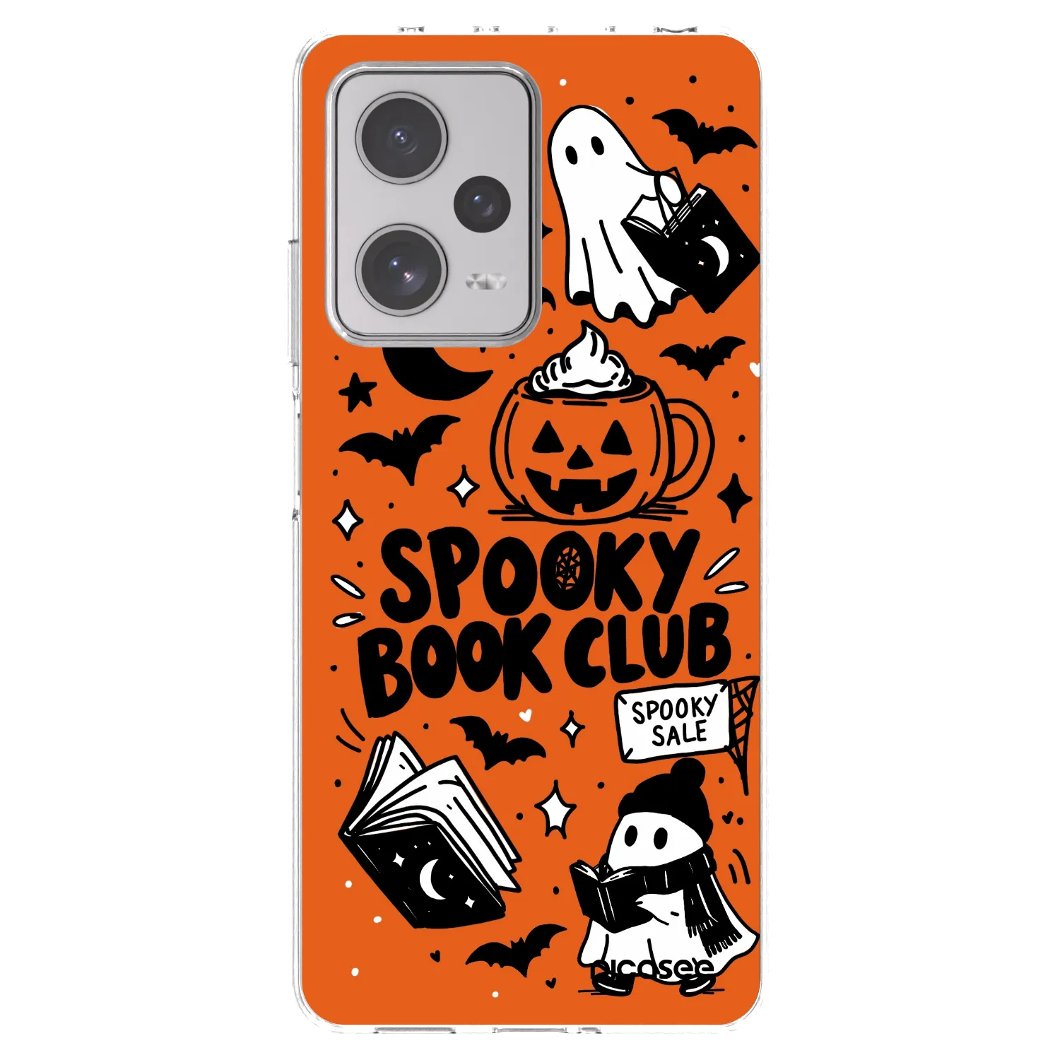 Picasee silikonowe przeźroczyste etui na Xiaomi Redmi Note 12 Pro+ 5G - Spooky book club