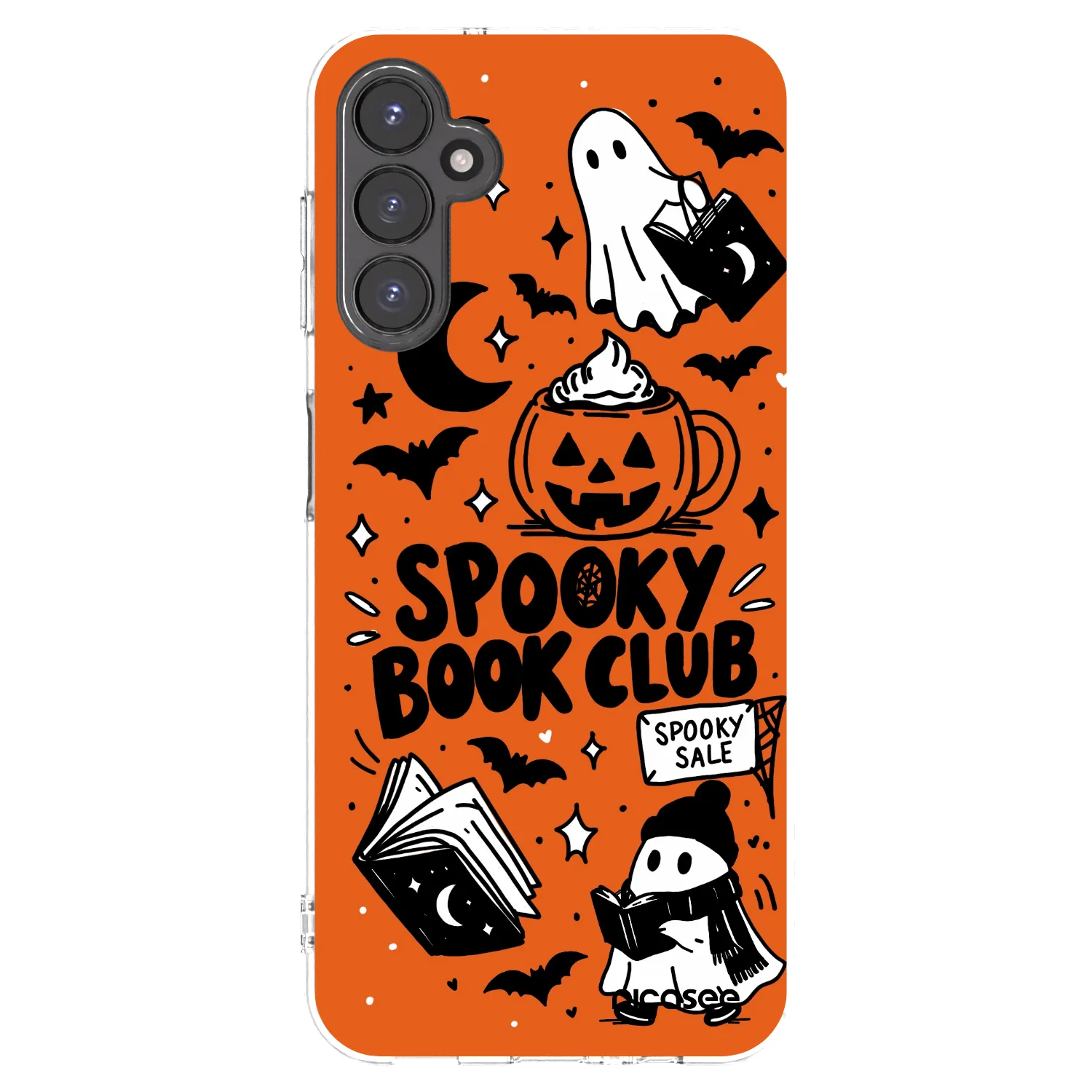 Picasee silikonowe przeźroczyste etui na Samsung Galaxy A14 5G A146P - Spooky book club
