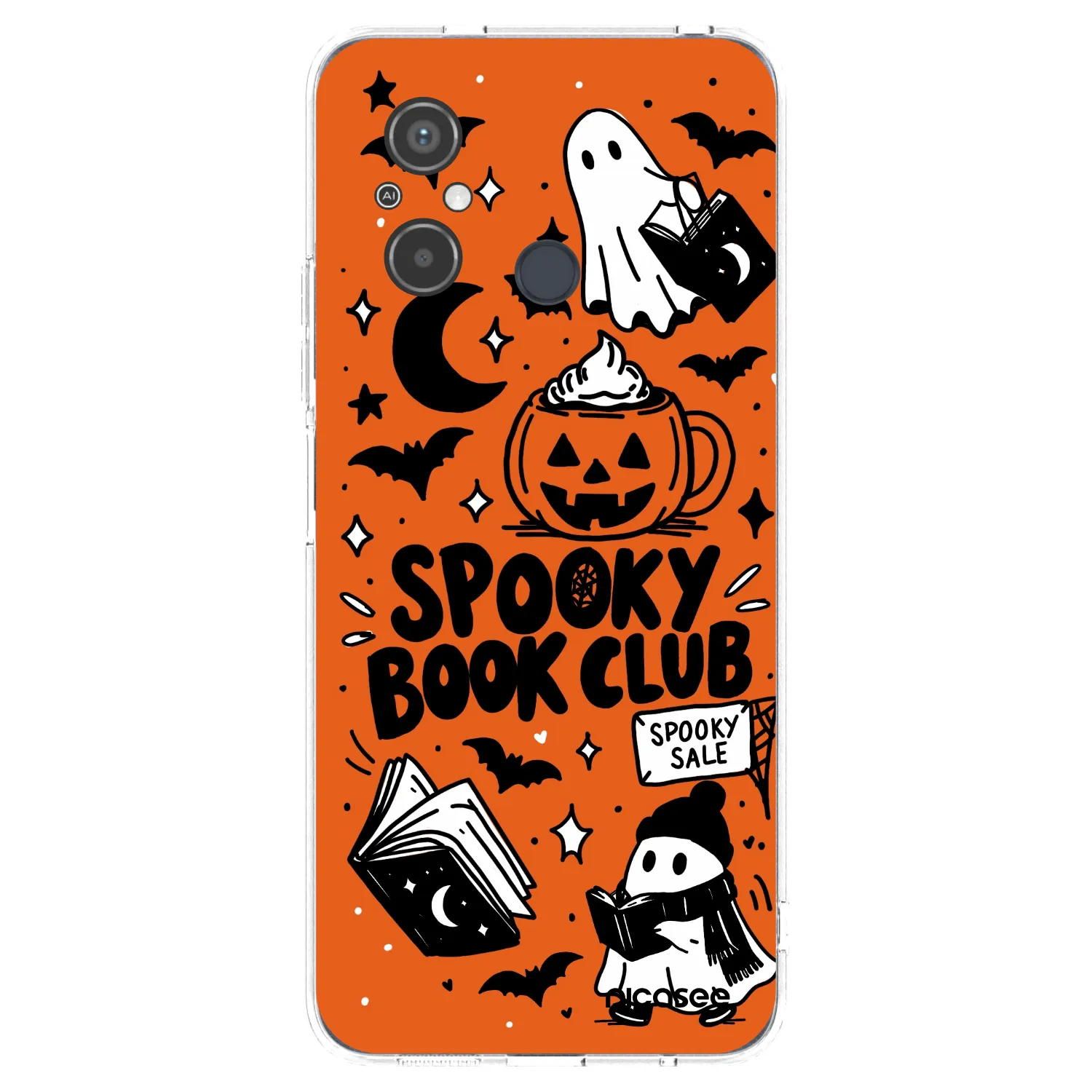 Picasee silikonowe przeźroczyste etui na Xiaomi Redmi 12C - Spooky book club