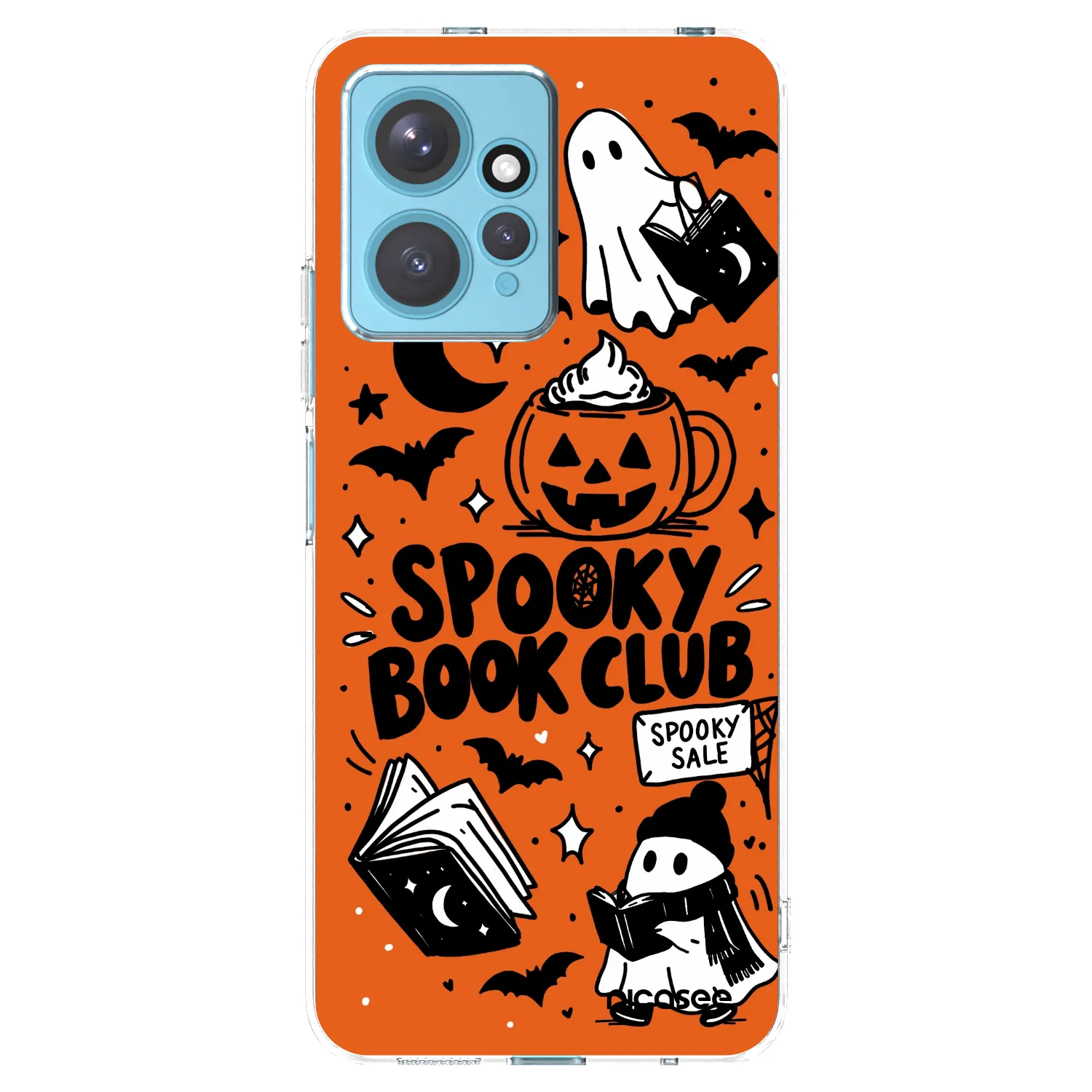 Picasee silikonowe przeźroczyste etui na Xiaomi Redmi Note 12 4G - Spooky book club