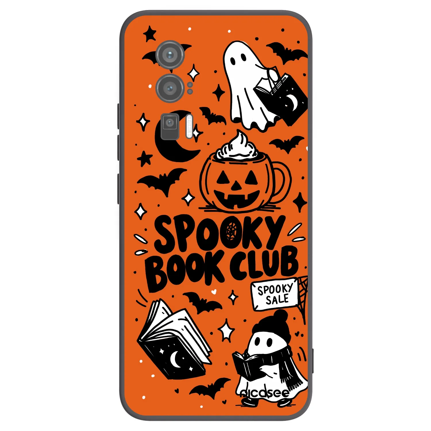 Picasee silikonowe czarne etui na Xiaomi Poco F5 Pro 5G - Spooky book club