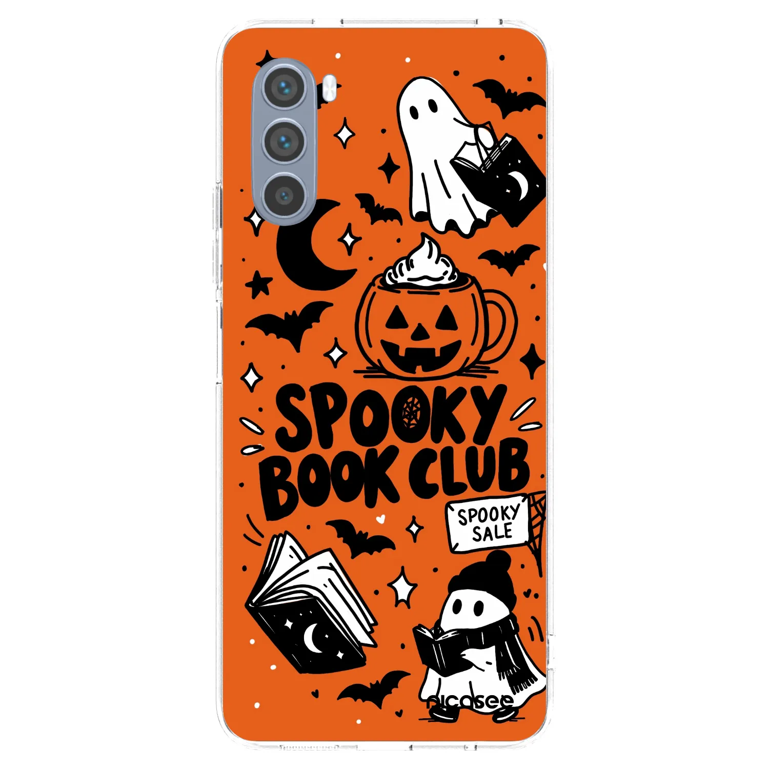 Picasee silikonowe przeźroczyste etui na Motorola Moto G62 - Spooky book club