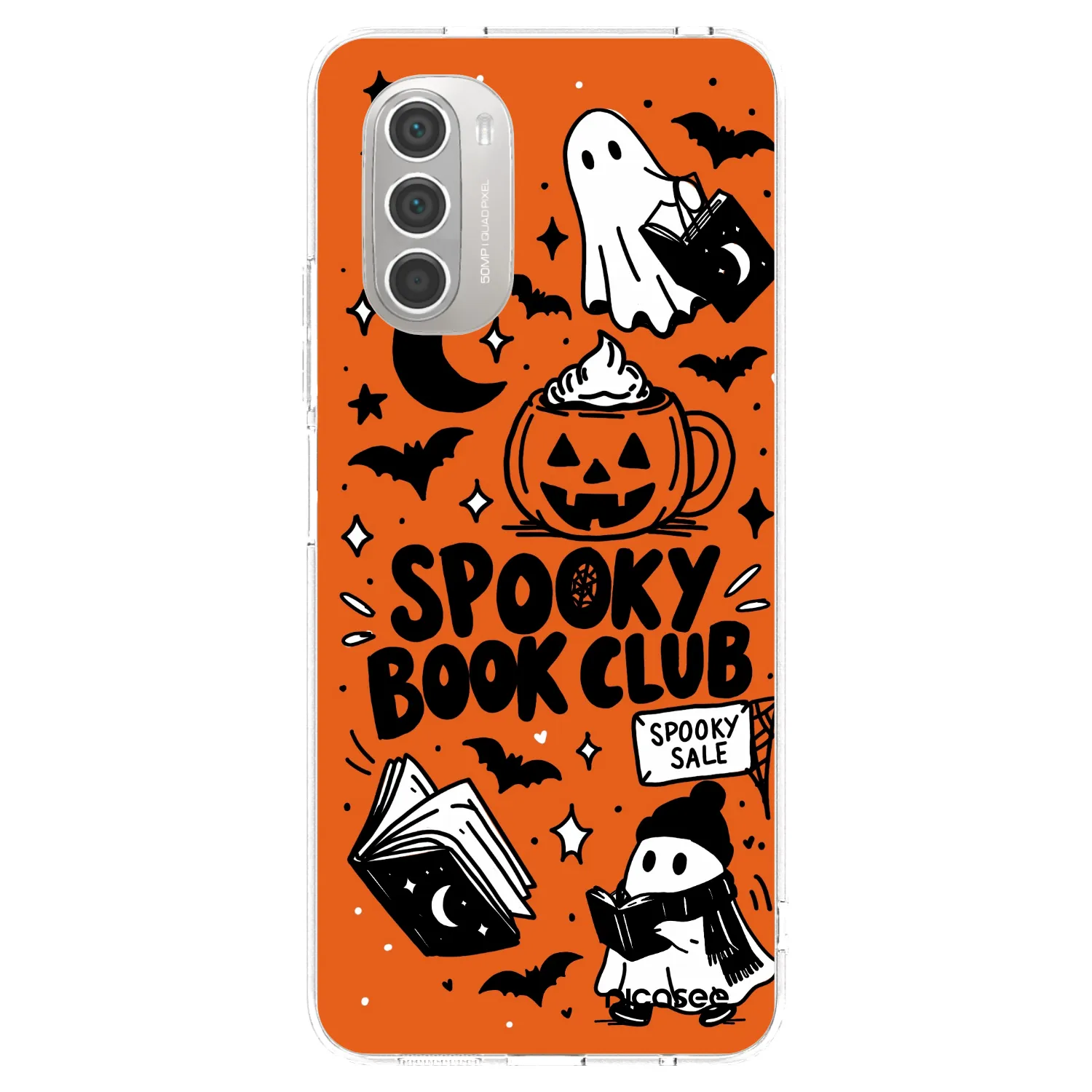 Picasee silikonowe przeźroczyste etui na Motorola Moto G51 - Spooky book club
