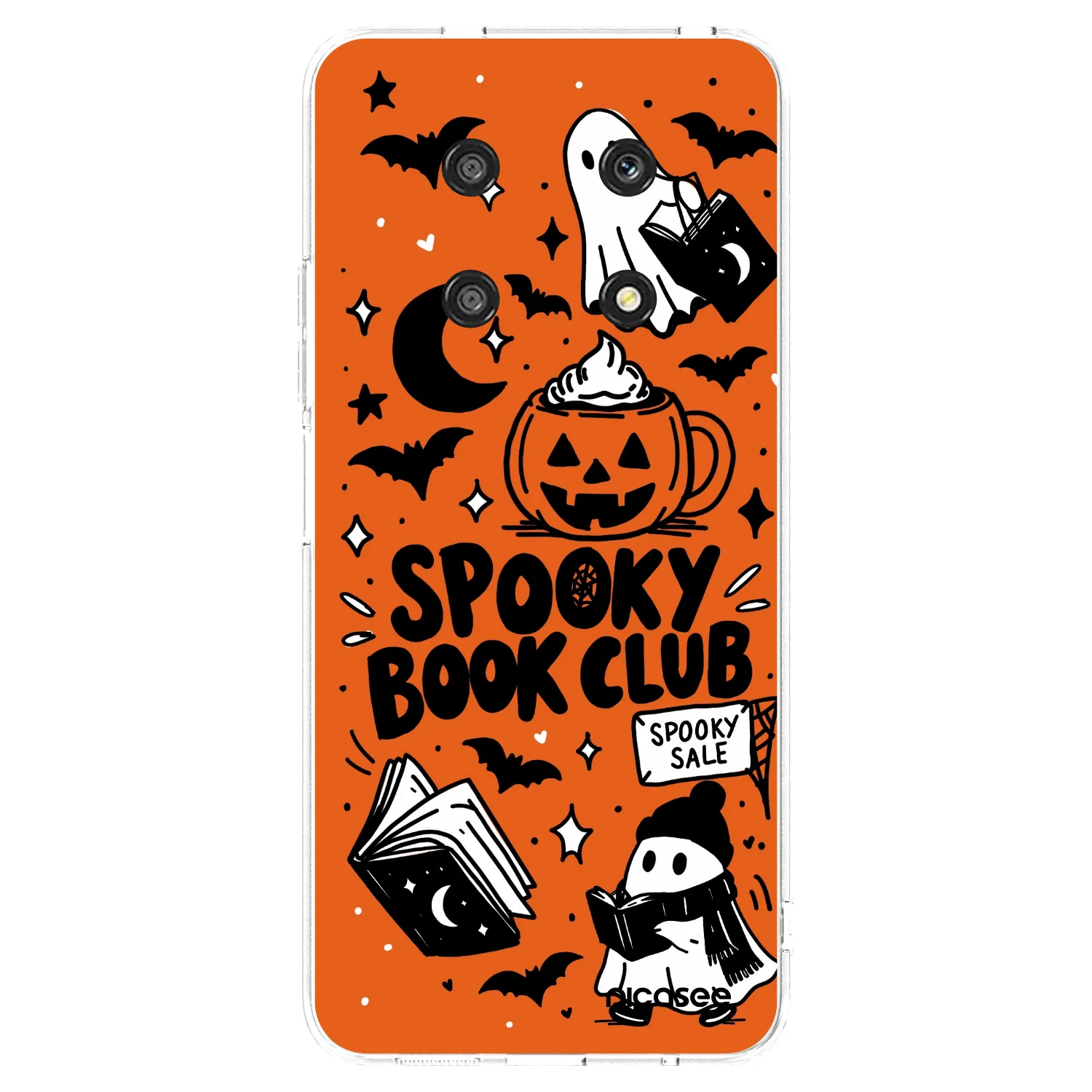Picasee silikonowe przeźroczyste etui na Honor Magic4 Lite 5G - Spooky book club