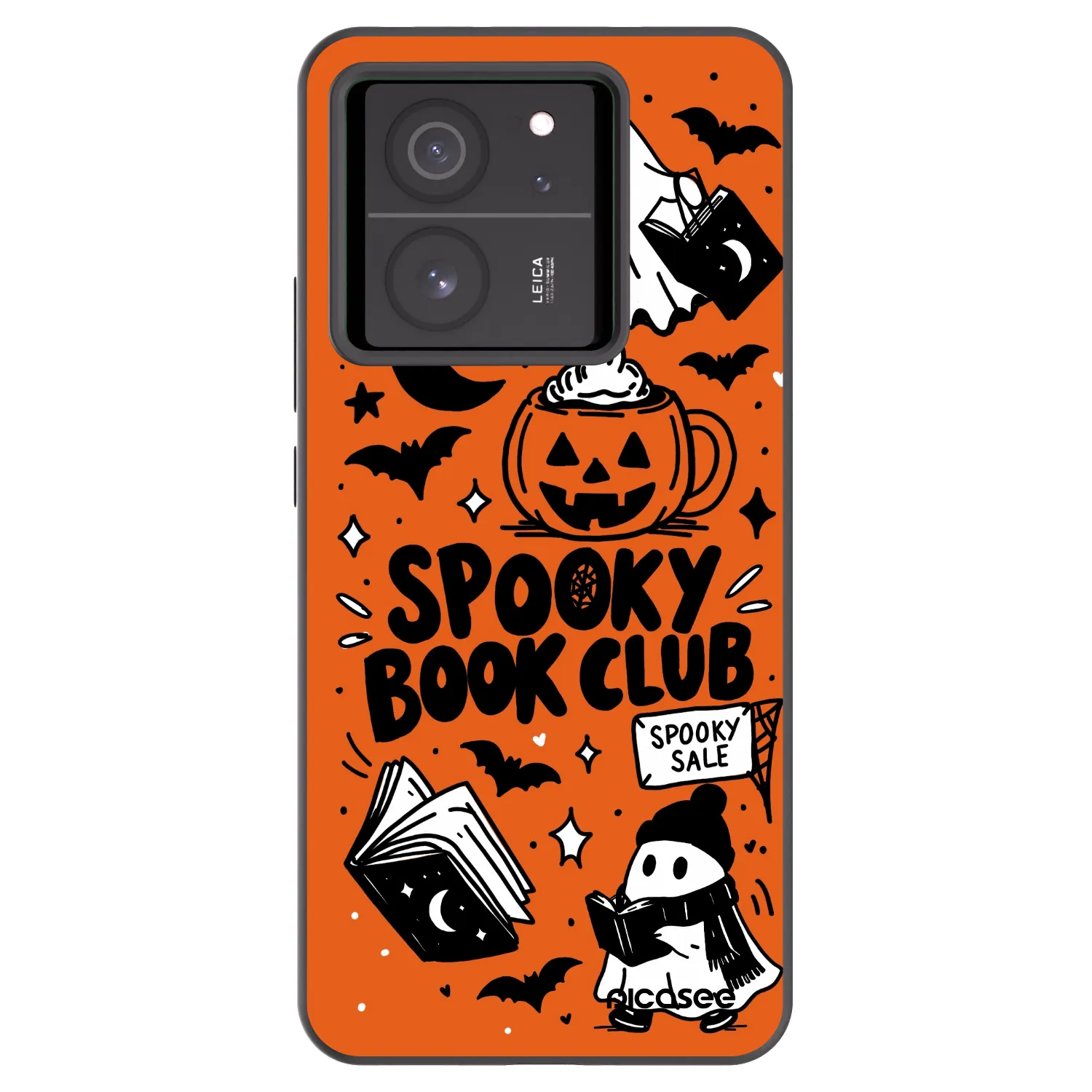 Picasee silikonowe czarne etui na Xiaomi 13T Pro - Spooky book club