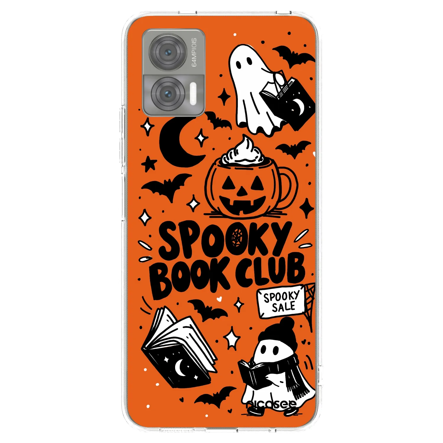 Picasee silikonowe przeźroczyste etui na Motorola Edge 30 Neo - Spooky book club