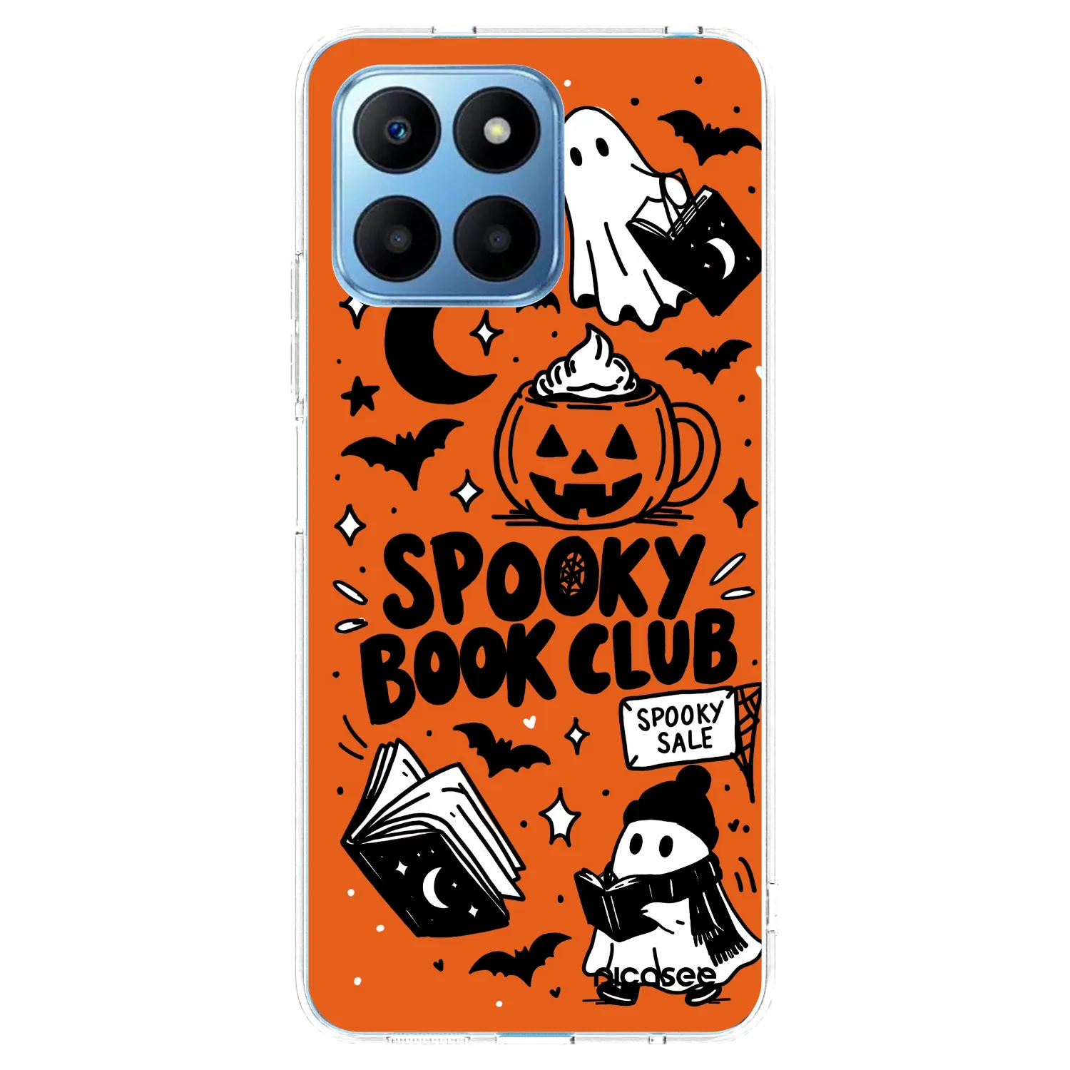 Picasee silikonowe przeźroczyste etui na Honor 70 Lite - Spooky book club