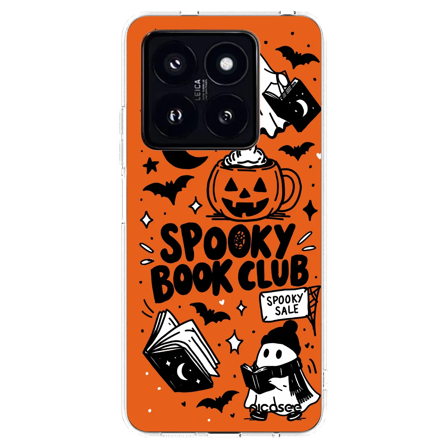 Picasee silikonowe przeźroczyste etui na Xiaomi 14 Pro - Spooky book club