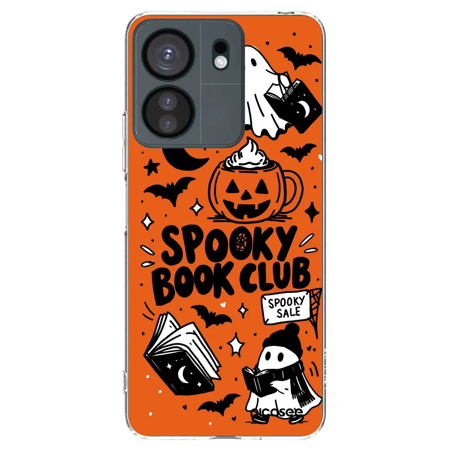 Picasee silikonowe przeźroczyste etui na Xiaomi Redmi 13C 4G - Spooky book club