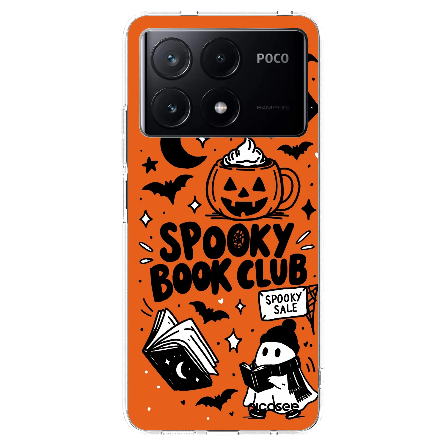 Picasee silikonowe przeźroczyste etui na Xiaomi Poco X6 Pro - Spooky book club