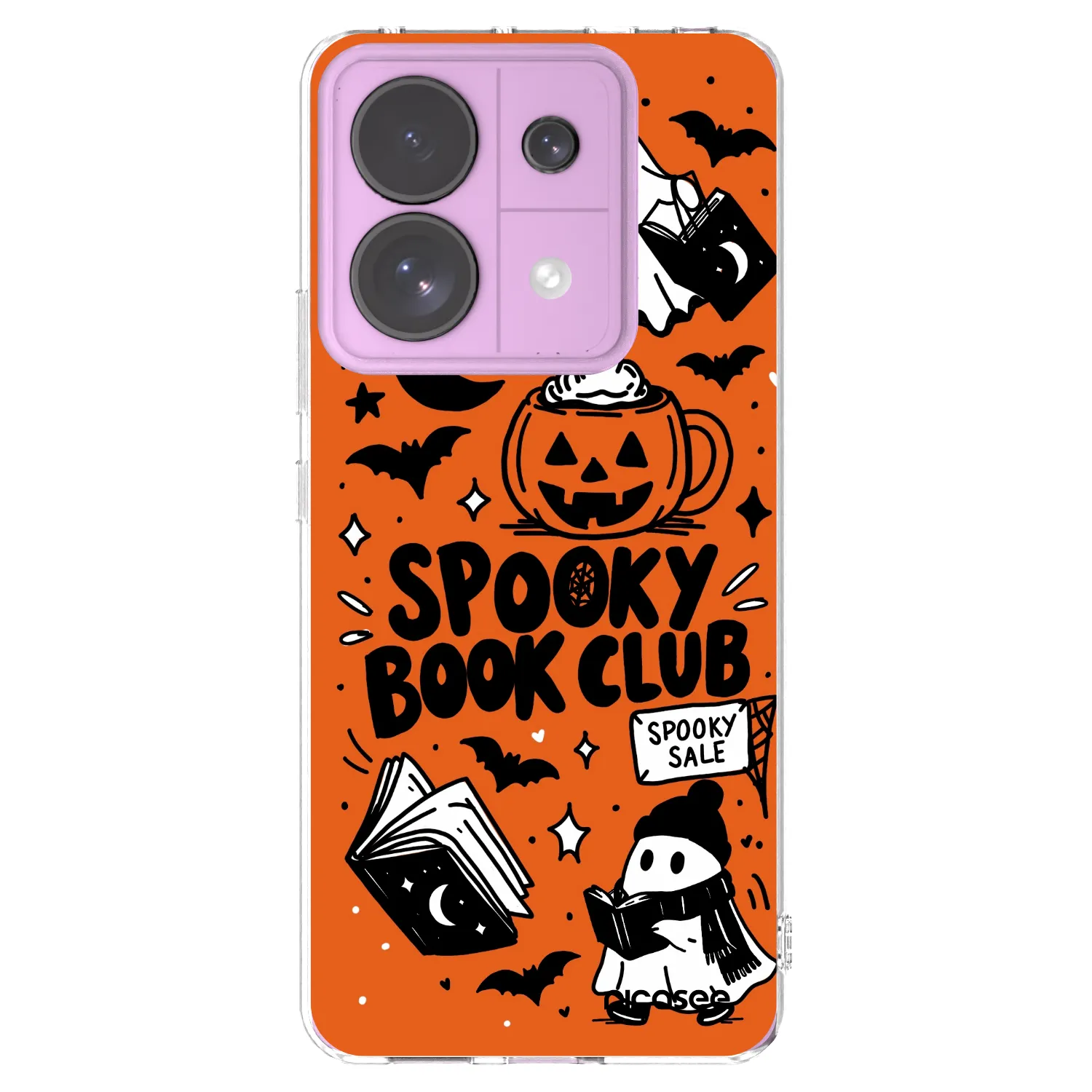 Picasee silikonowe przeźroczyste etui na Xiaomi Redmi Note 13 Pro 5G - Spooky book club