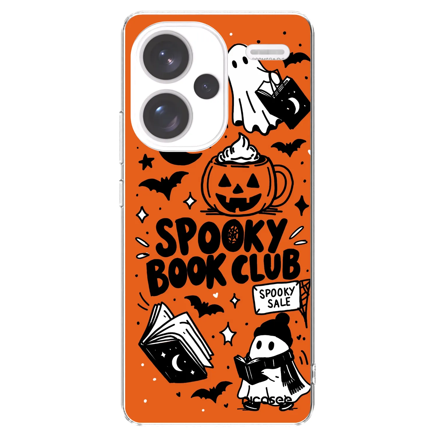 Picasee silikonowe przeźroczyste etui na Xiaomi Redmi Note 13 Pro+ 5G - Spooky book club