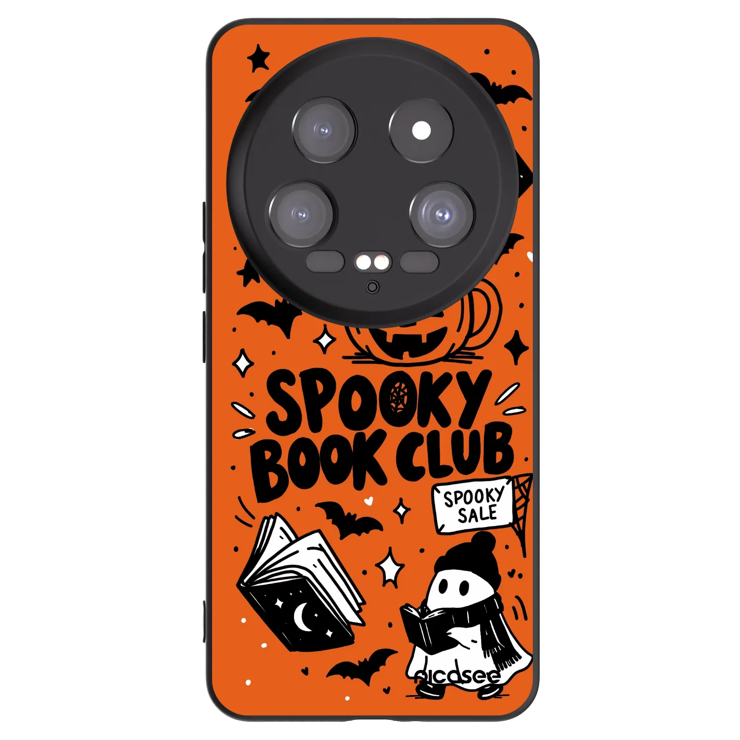 Picasee silikonowe czarne etui na Xiaomi 14 Ultra - Spooky book club