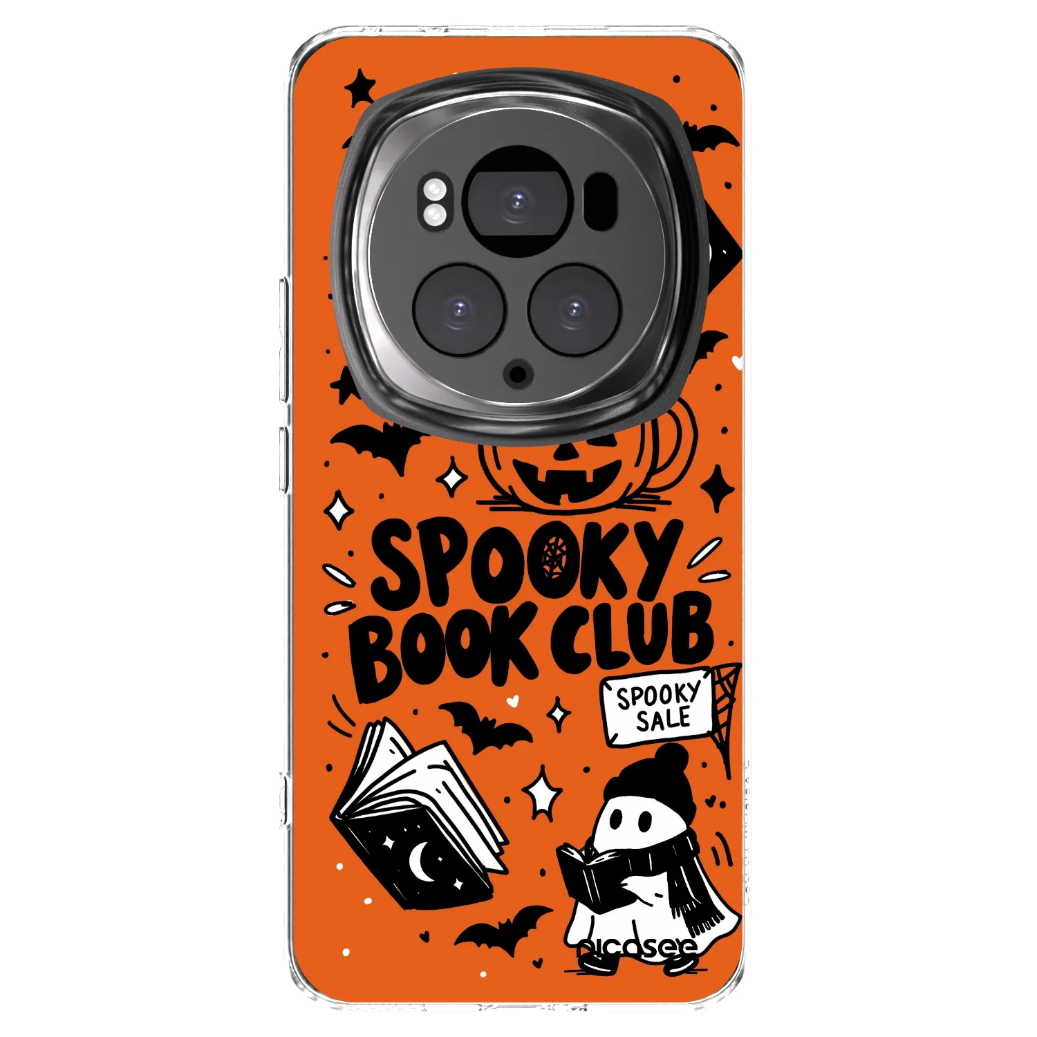 Picasee silikonowe przeźroczyste etui na Honor Magic6 Pro - Spooky book club
