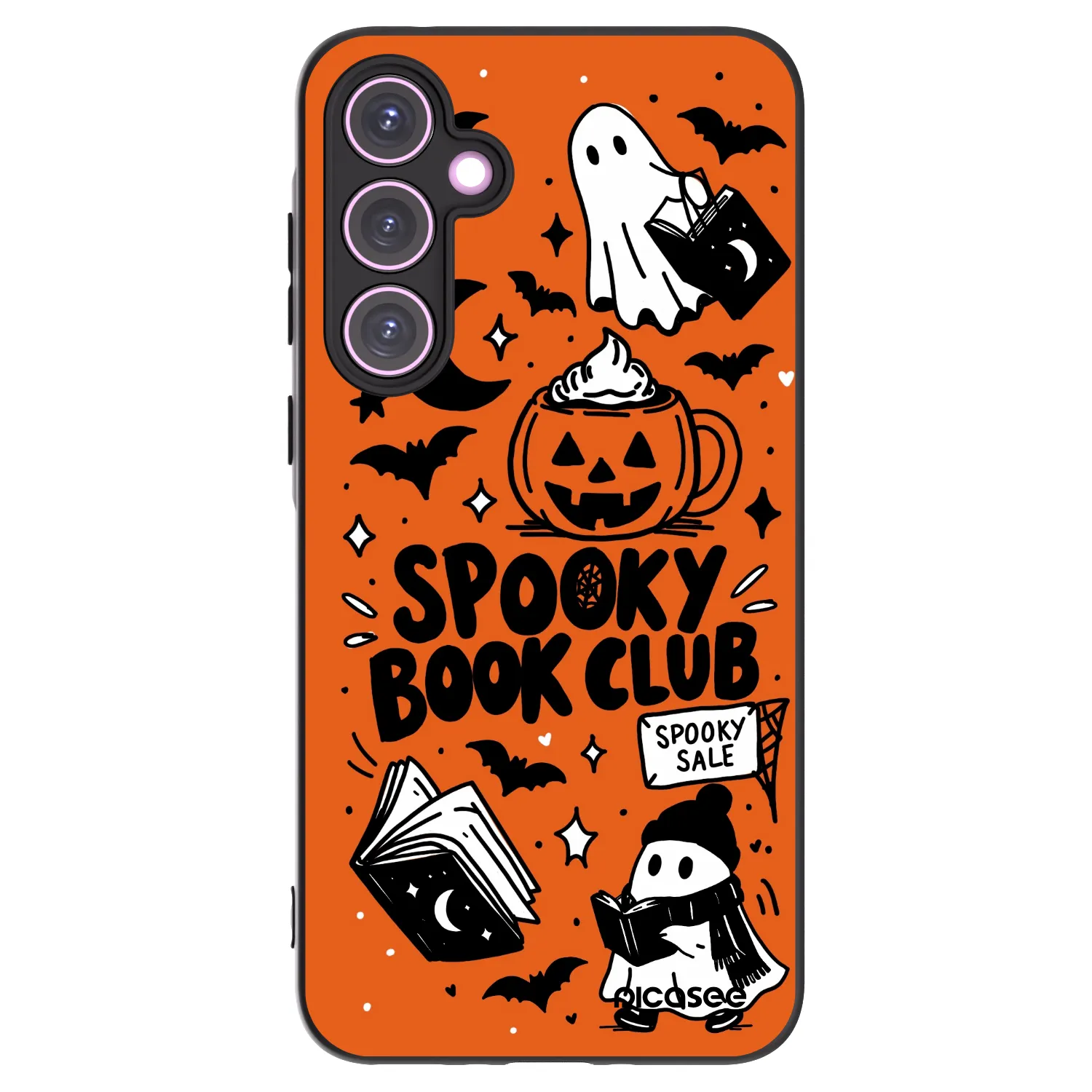 Picasee silikonowe czarne etui na Samsung Galaxy A35 5G A356B - Spooky book club