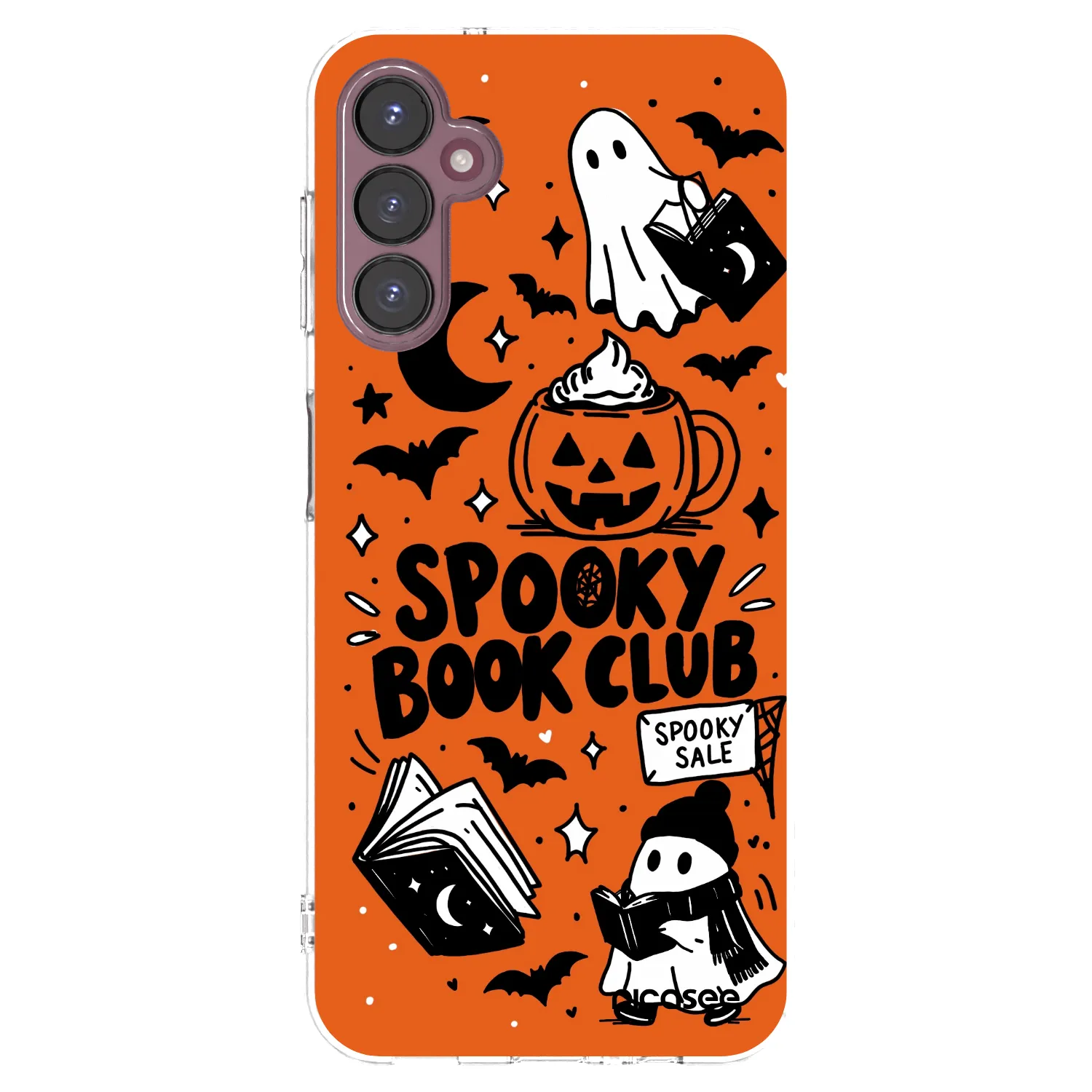 Picasee silikonowe przeźroczyste etui na Samsung Galaxy A05s A057G - Spooky book club