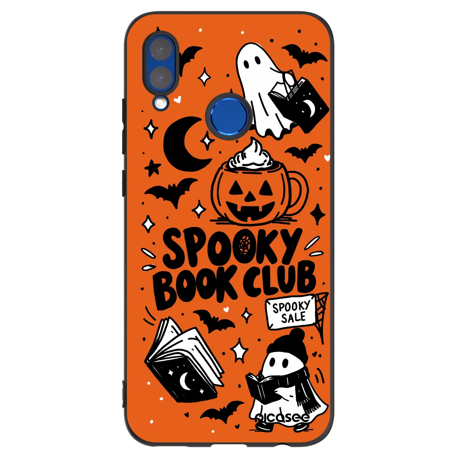 Picasee silikonowe czarne etui na Huawei P Smart 2019 - Spooky book club