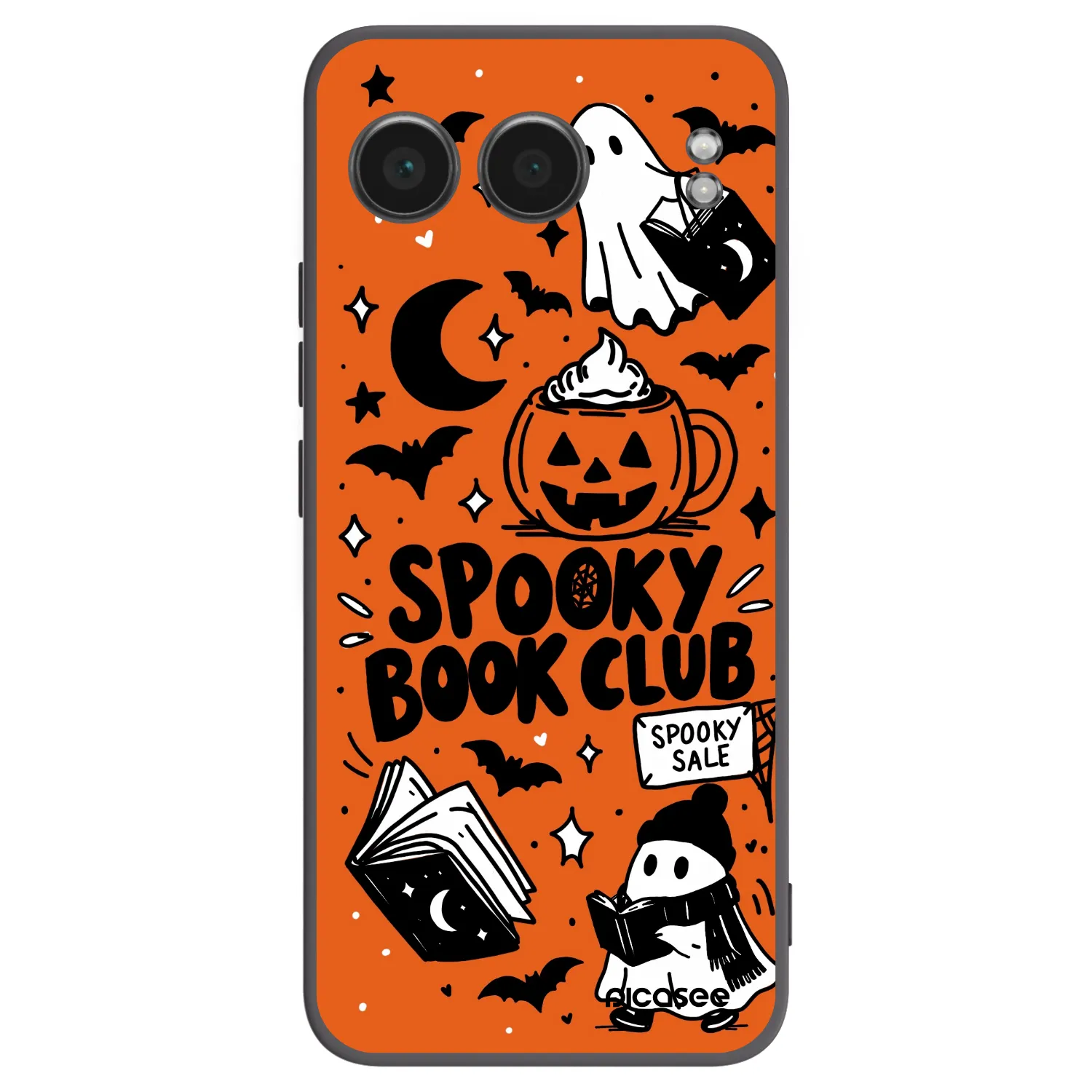 Picasee silikonowe czarne etui na OnePlus Nord 4 - Spooky book club