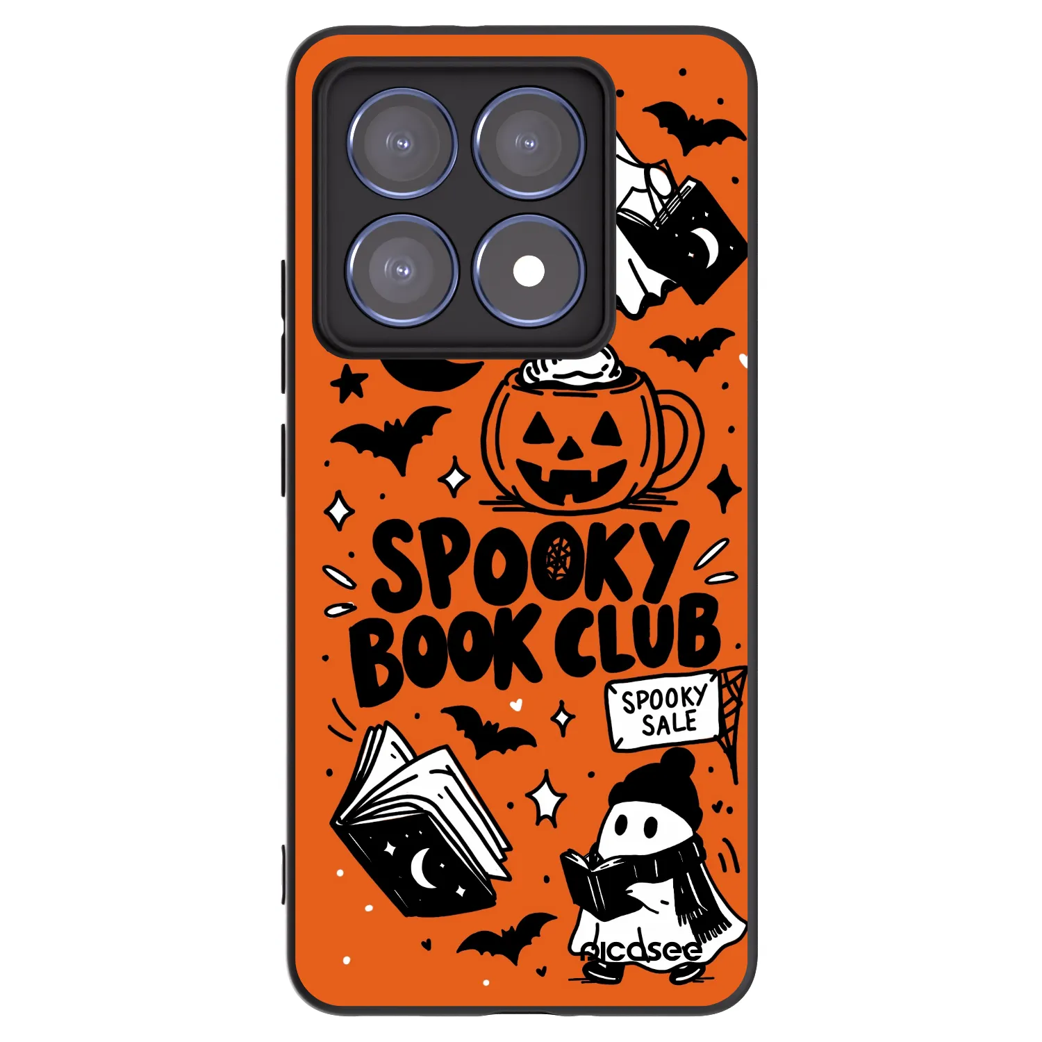 Picasee silikonowe czarne etui na Xiaomi 14T Pro - Spooky book club