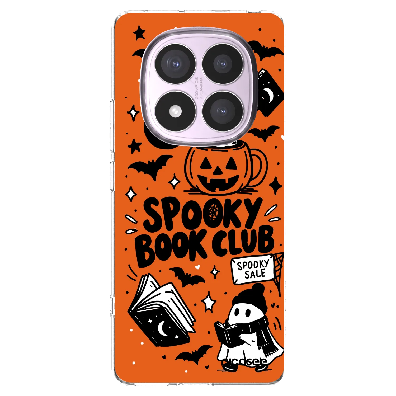 Picasee silikonowe przeźroczyste etui na Xiaomi Redmi Note 14 Pro 5G - Spooky book club