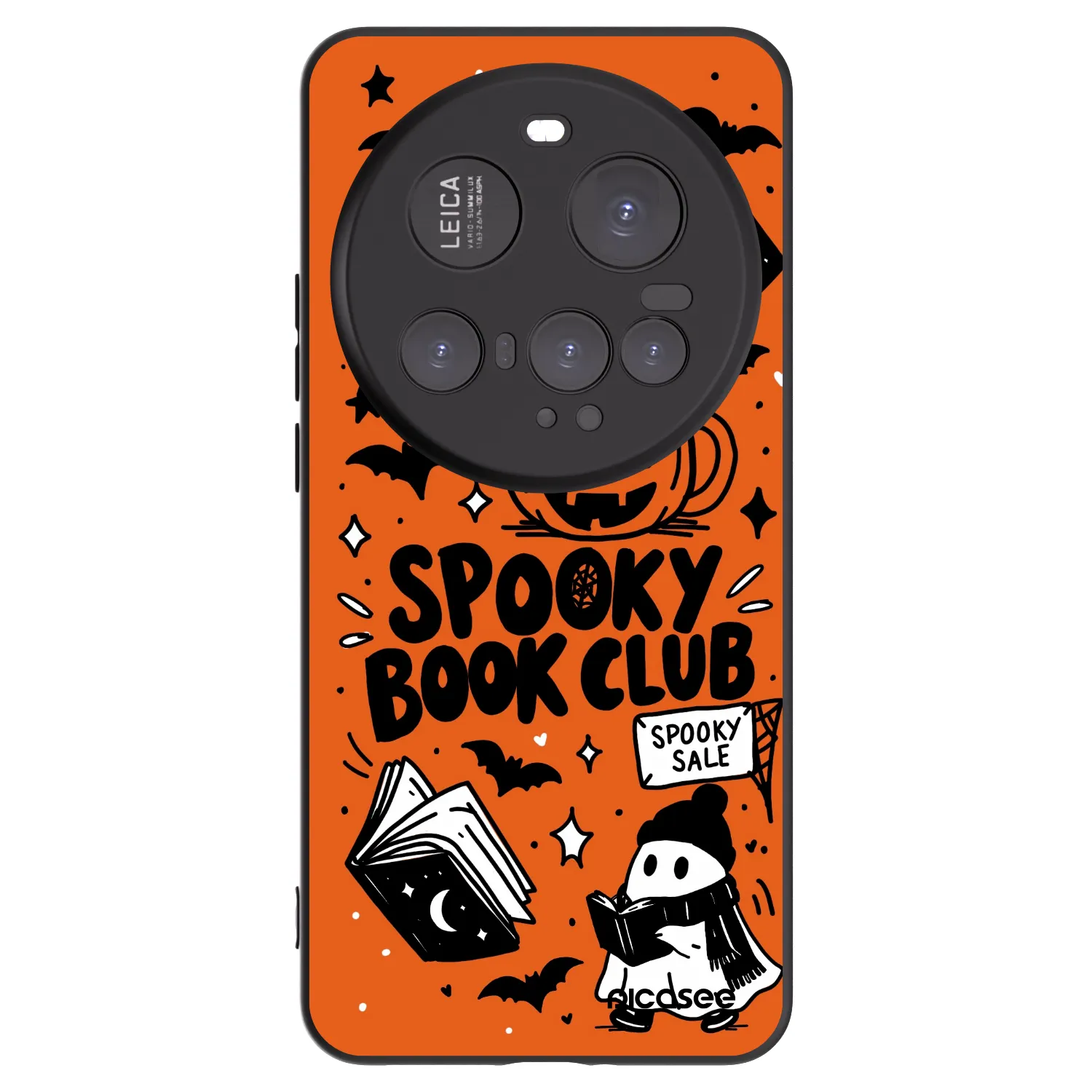 Picasee silikonowe czarne etui na Xiaomi 15 Ultra - Spooky book club