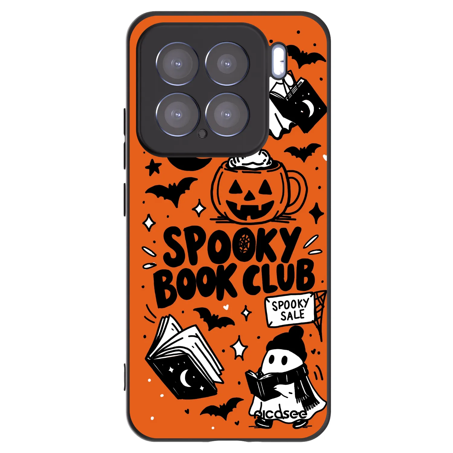 Picasee silikonowe czarne etui na Xiaomi 15 - Spooky book club