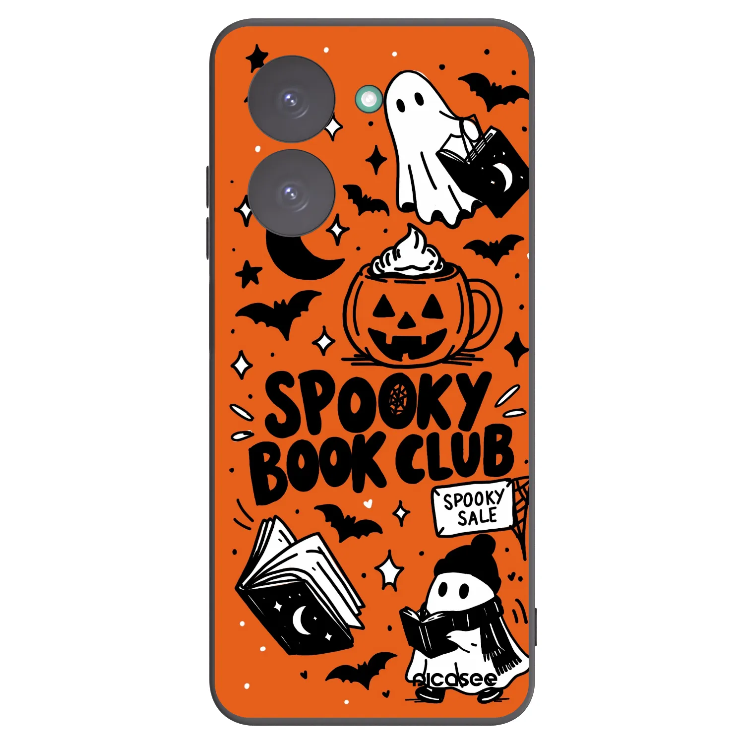 Picasee silikonowe czarne etui na Xiaomi Redmi A5 - Spooky book club