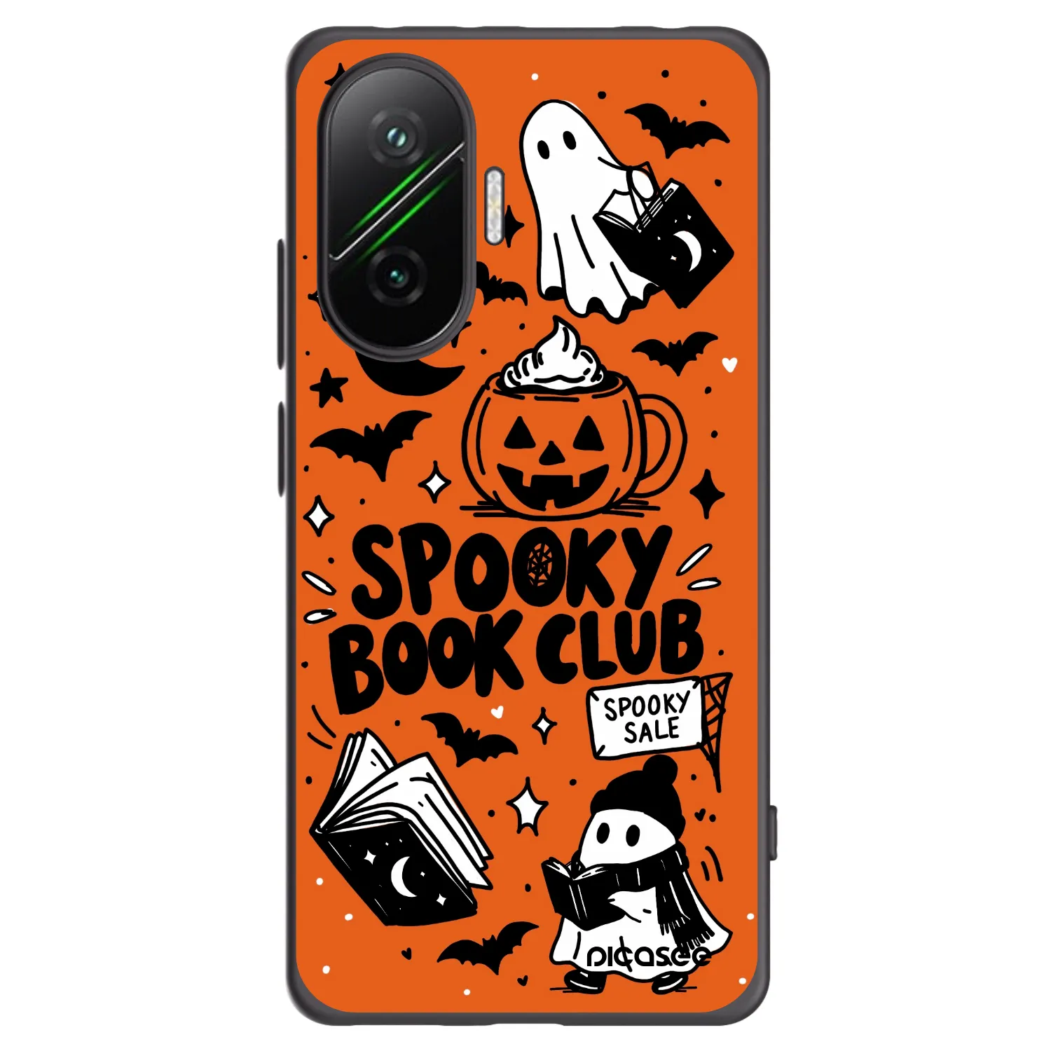 Picasee silikonowe czarne etui na Xiaomi Poco F7 5G - Spooky book club