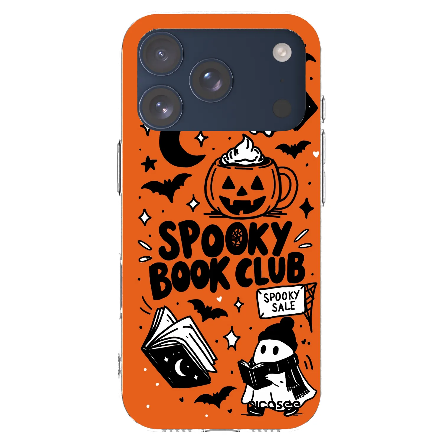 Picasee silikonowe przeźroczyste etui na Apple iPhone 17 Pro - Spooky book club