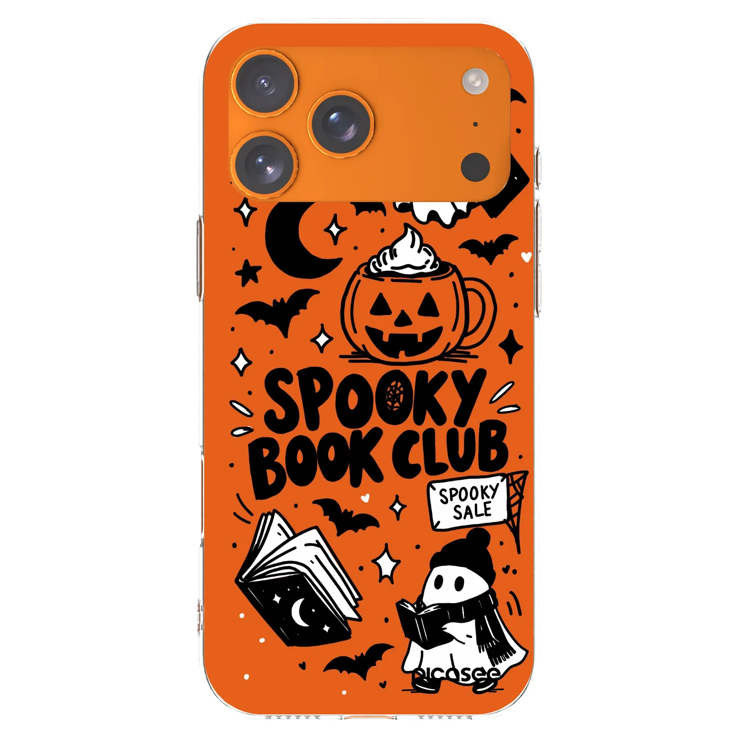 Picasee silikonowe przeźroczyste etui na Apple iPhone 17 Pro Max - Spooky book club