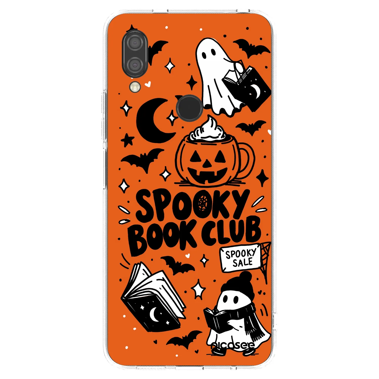 Picasee silikonowe przeźroczyste etui na Xiaomi Redmi 7 - Spooky book club