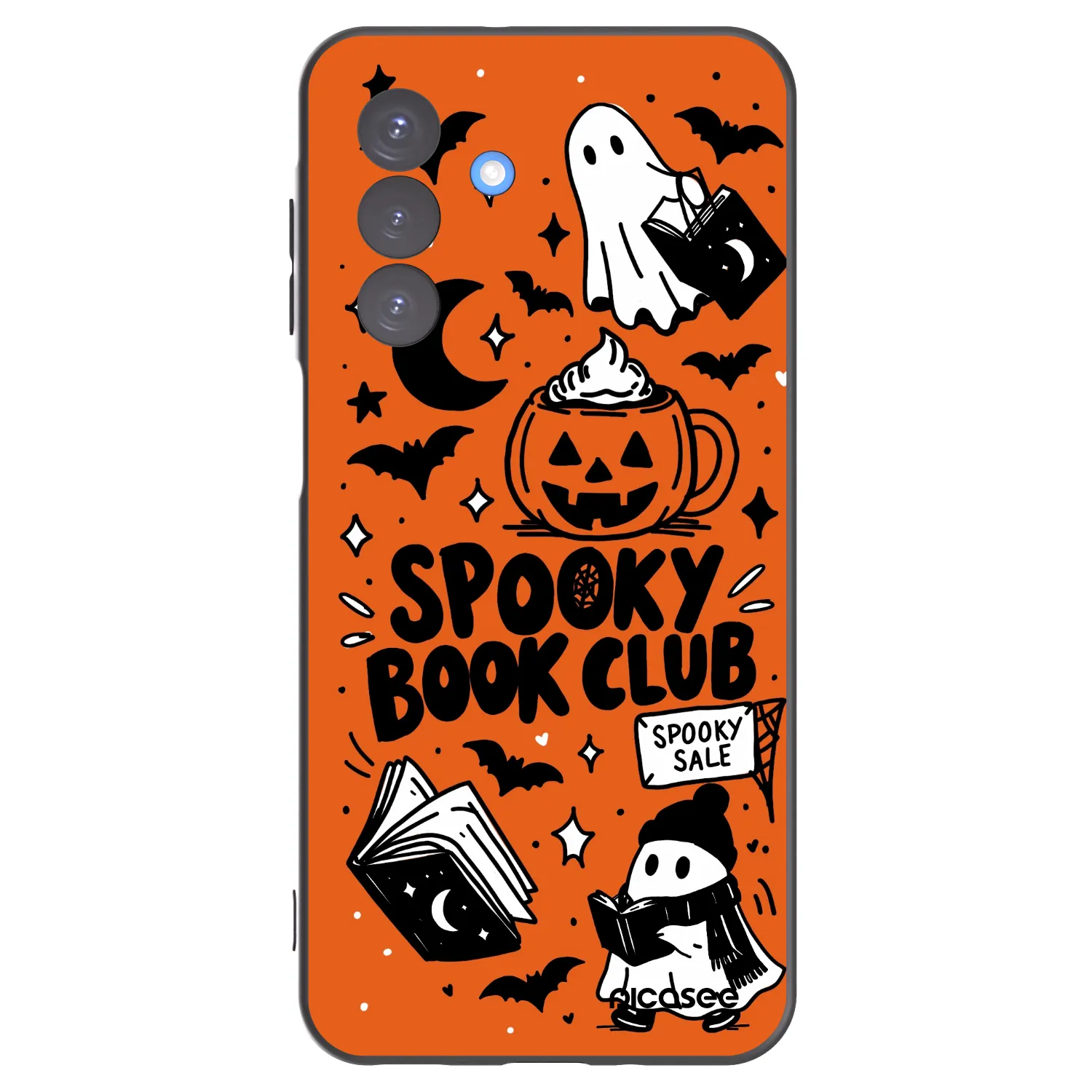 Picasee silikonowe czarne etui na Samsung Galaxy A17 5G - Spooky book club
