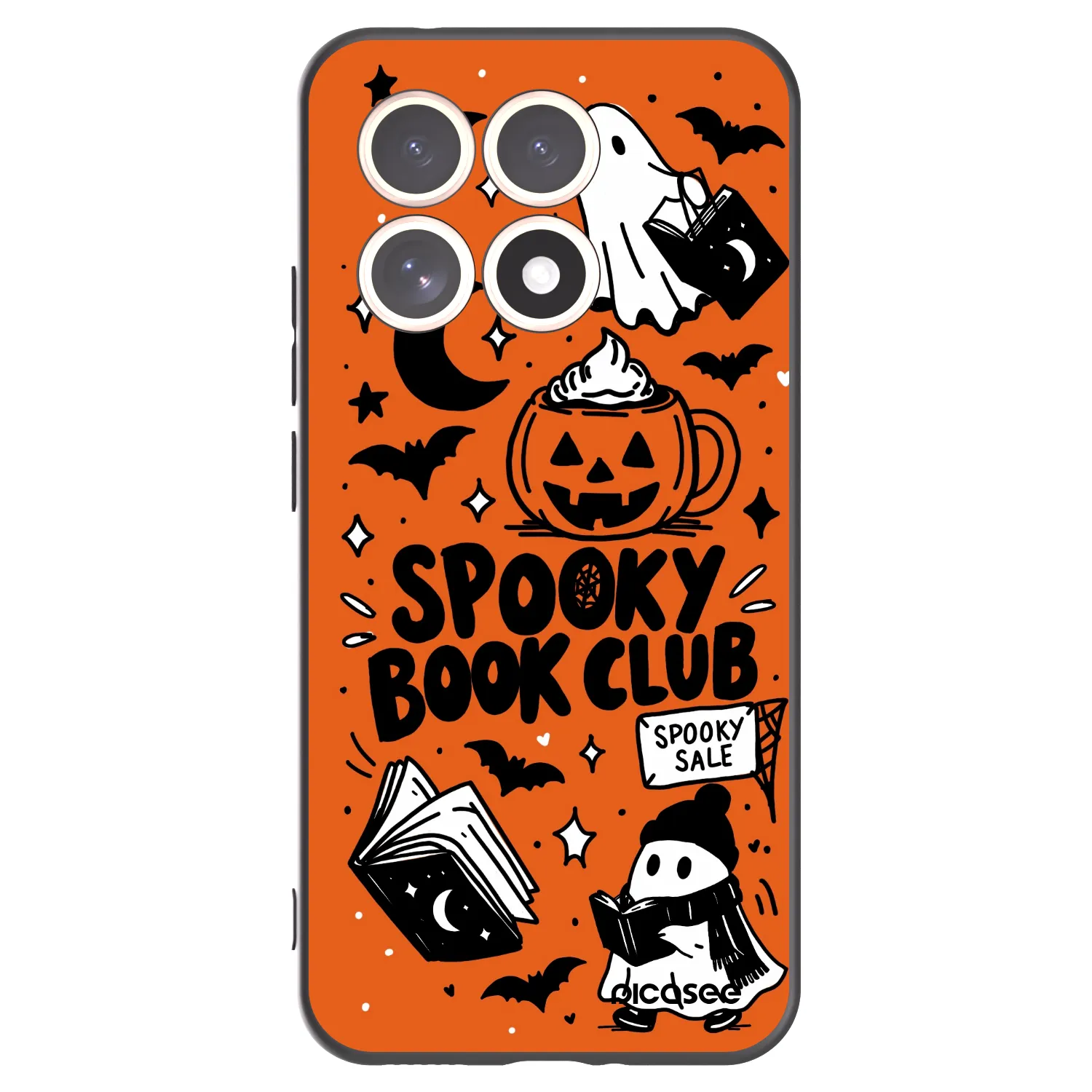 Picasee silikonowe czarne etui na Xiaomi 15T - Spooky book club