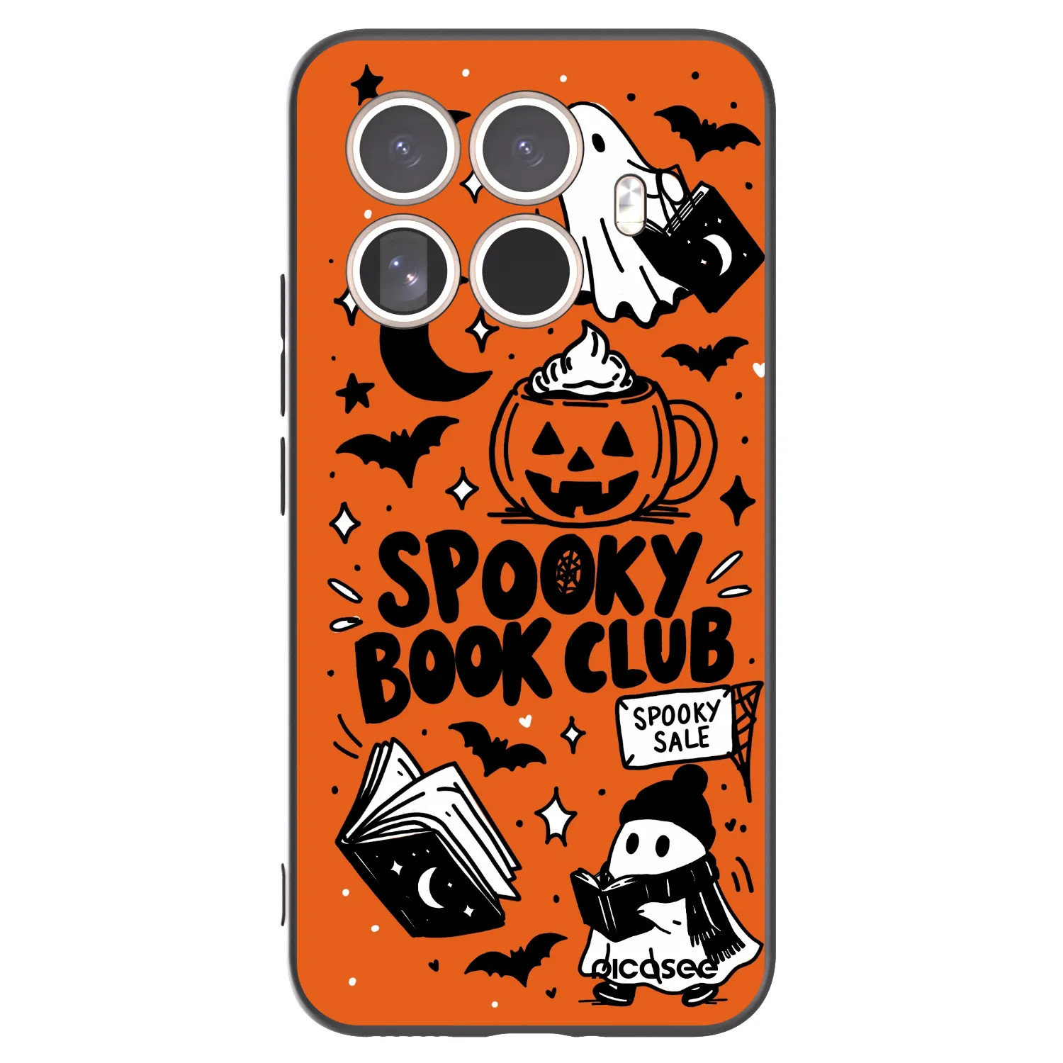 Picasee silikonowe czarne etui na Xiaomi 15T Pro - Spooky book club
