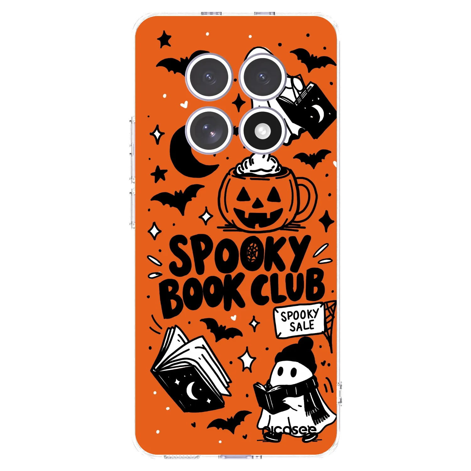 Picasee silikonowe przeźroczyste etui na Xiaomi Redmi Note 15 4G - Spooky book club