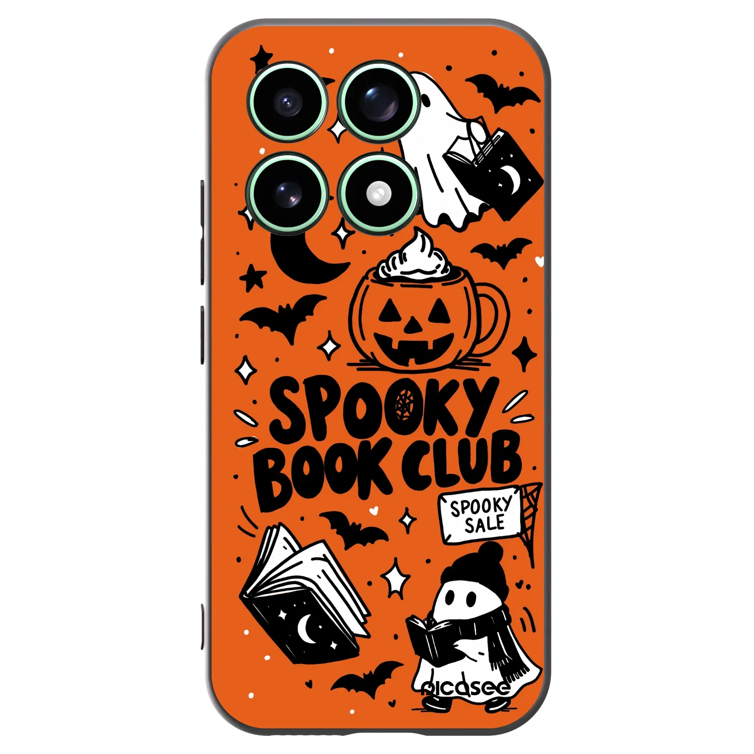 Picasee silikonowe czarne etui na Xiaomi 17 - Spooky book club