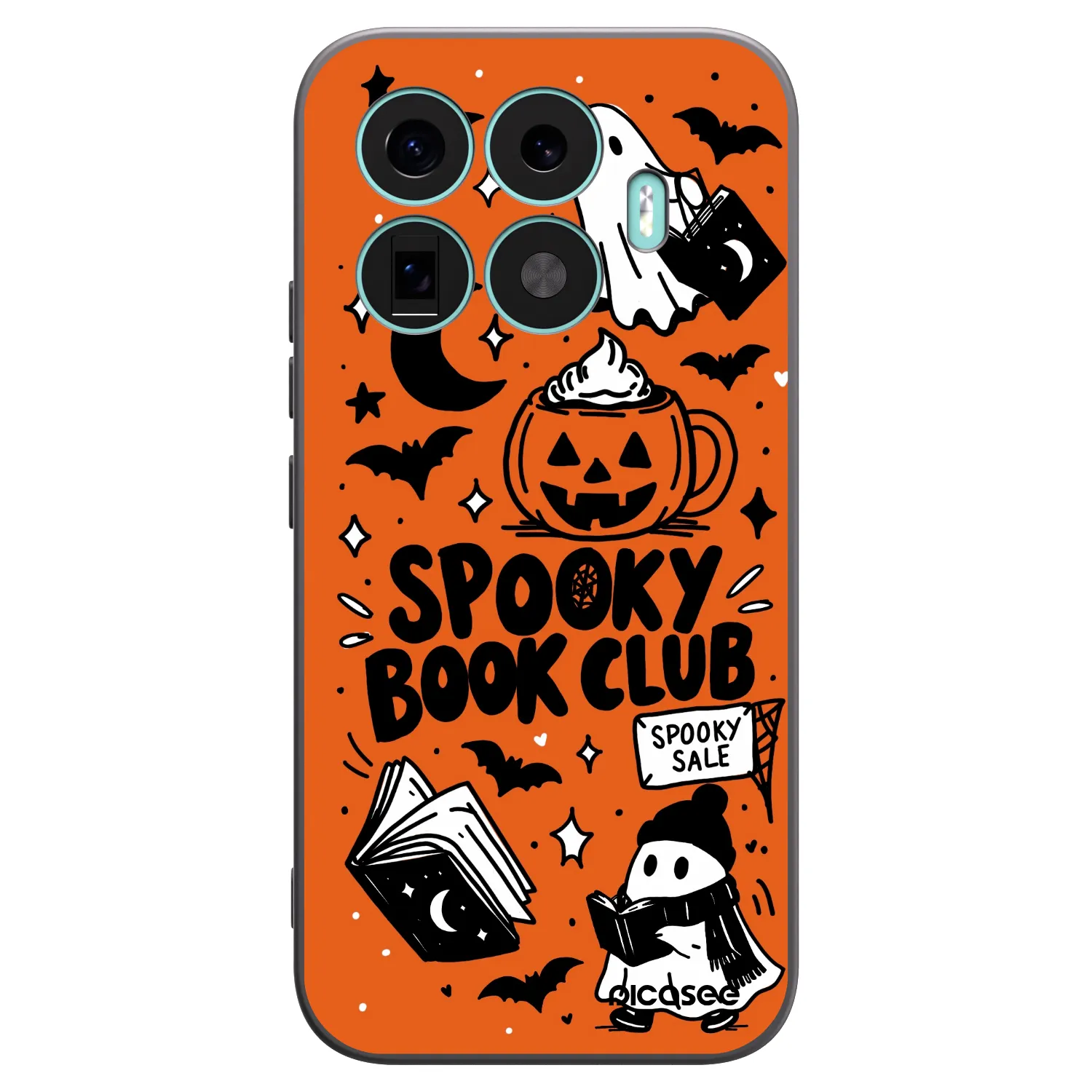 Picasee silikonowe czarne etui na Xiaomi 17T - Spooky book club