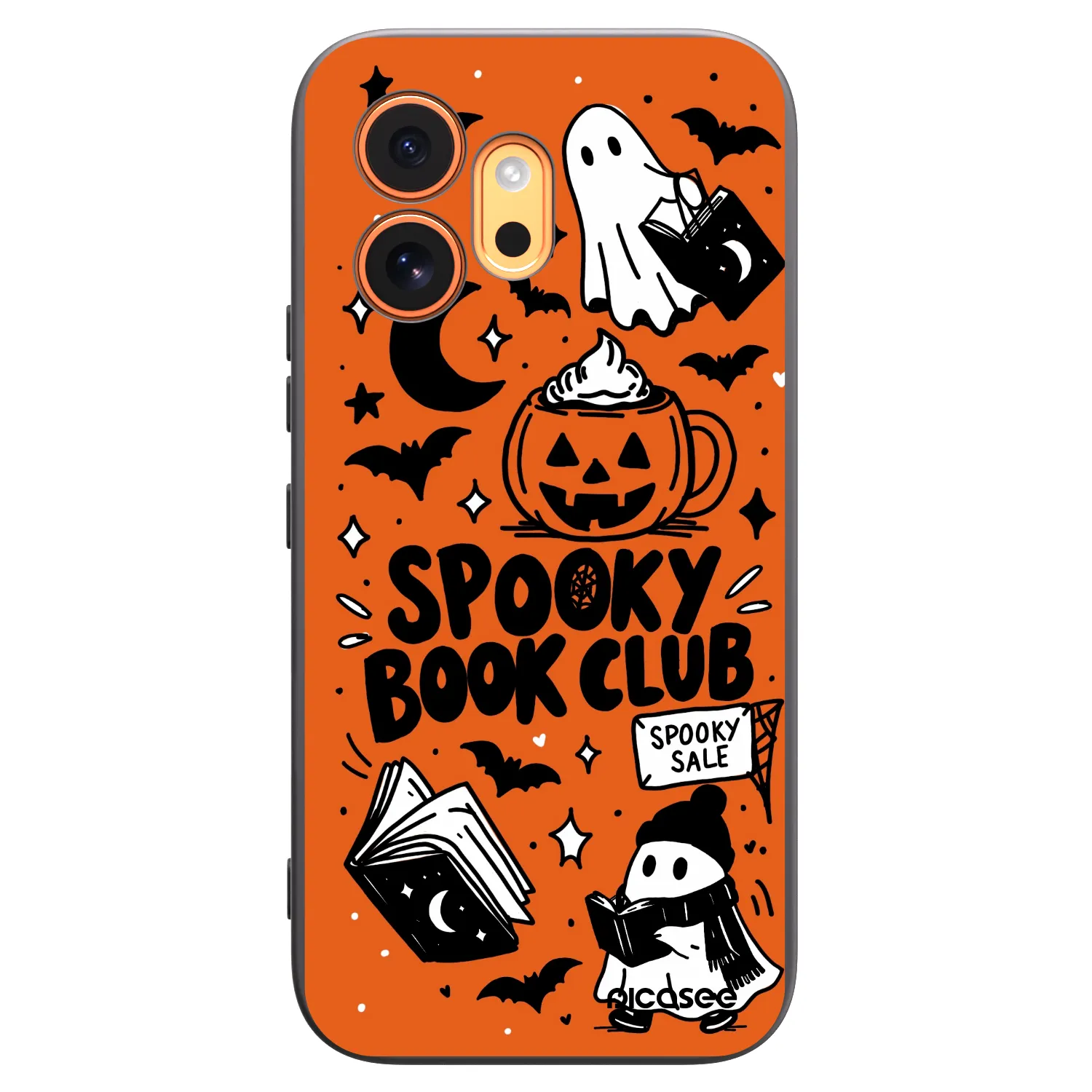 Picasee silikonowe czarne etui na Honor 600 - Spooky book club