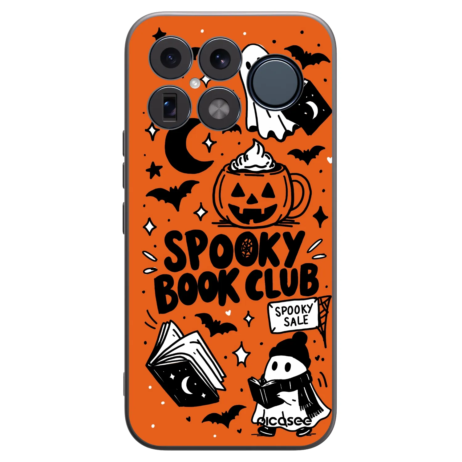 Picasee silikonowe czarne etui na Xiaomi Poco F8 Ultra - Spooky book club