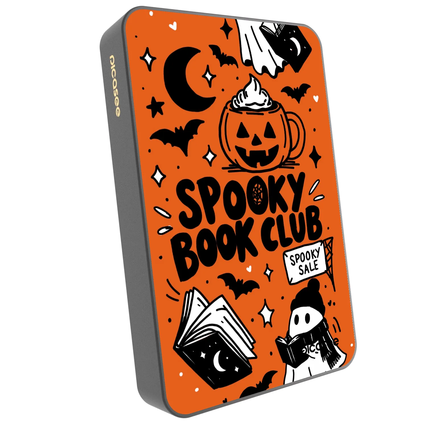 Picasee Powerbank z MagSafe 10 000 mAh Szary - Spooky book club