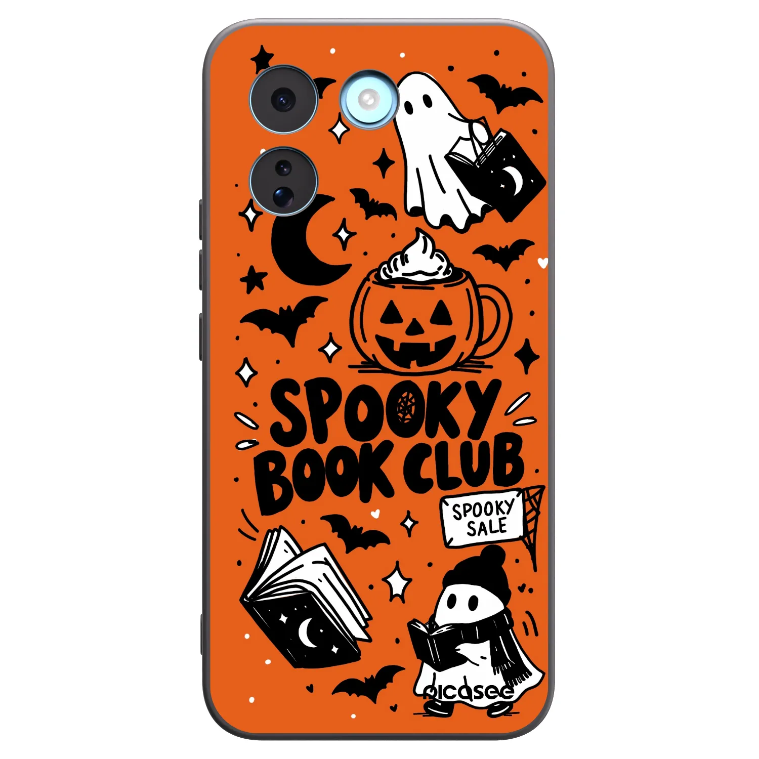 Picasee silikonowe czarne etui na Xiaomi Redmi Note 17 Pro MAX 5G - Spooky book club