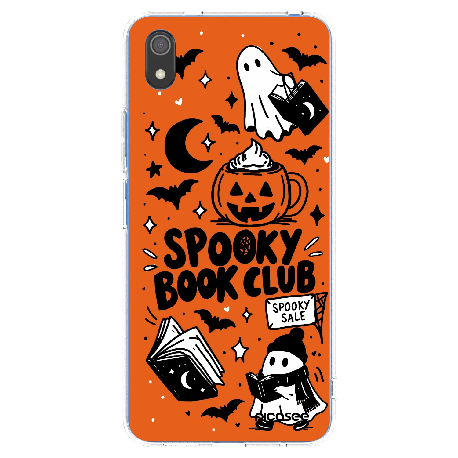 Picasee silikonowe przeźroczyste etui na Xiaomi Redmi 7A - Spooky book club